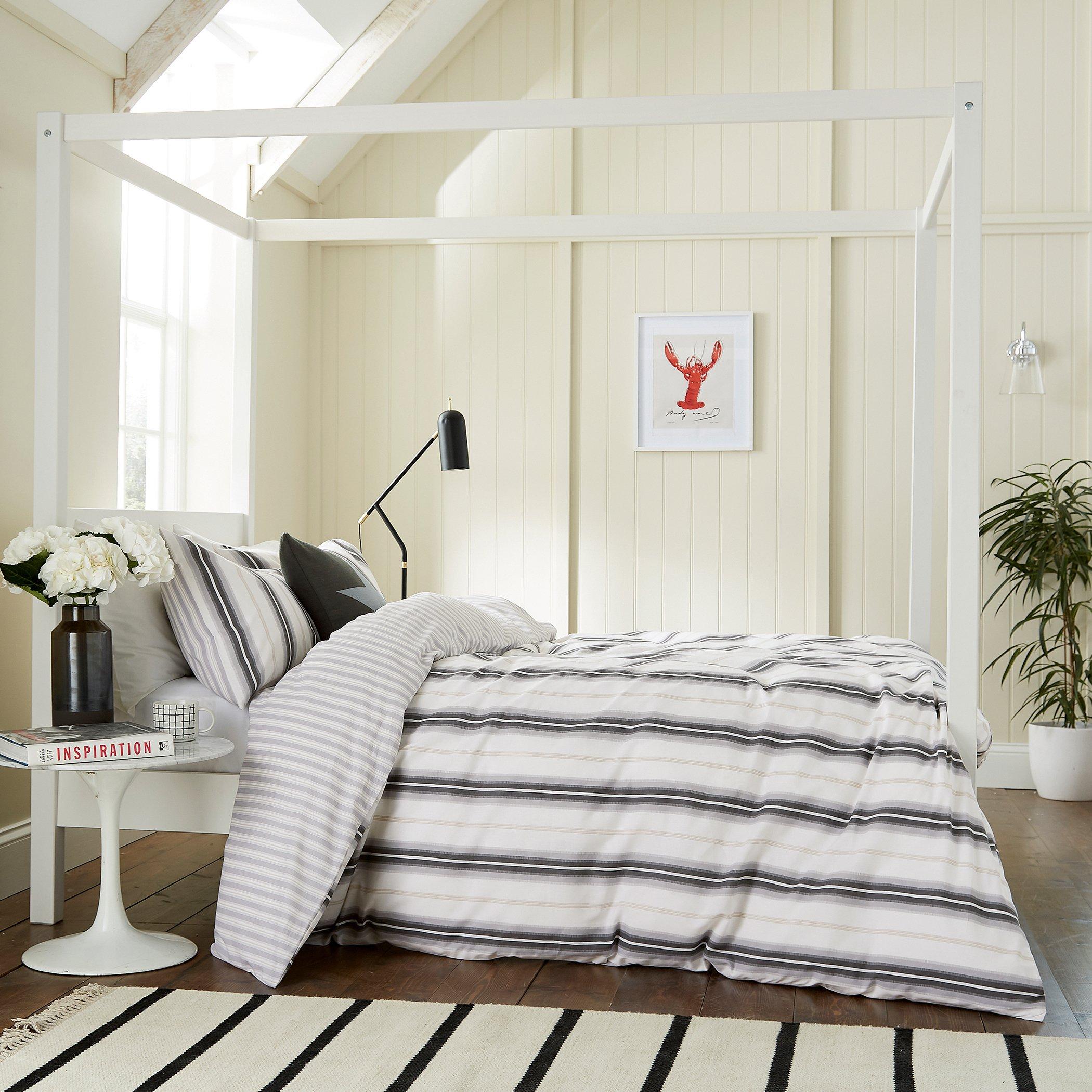 Grigio/Lino - Helena Springfield - Cooper Stripe Duvet Set - 3