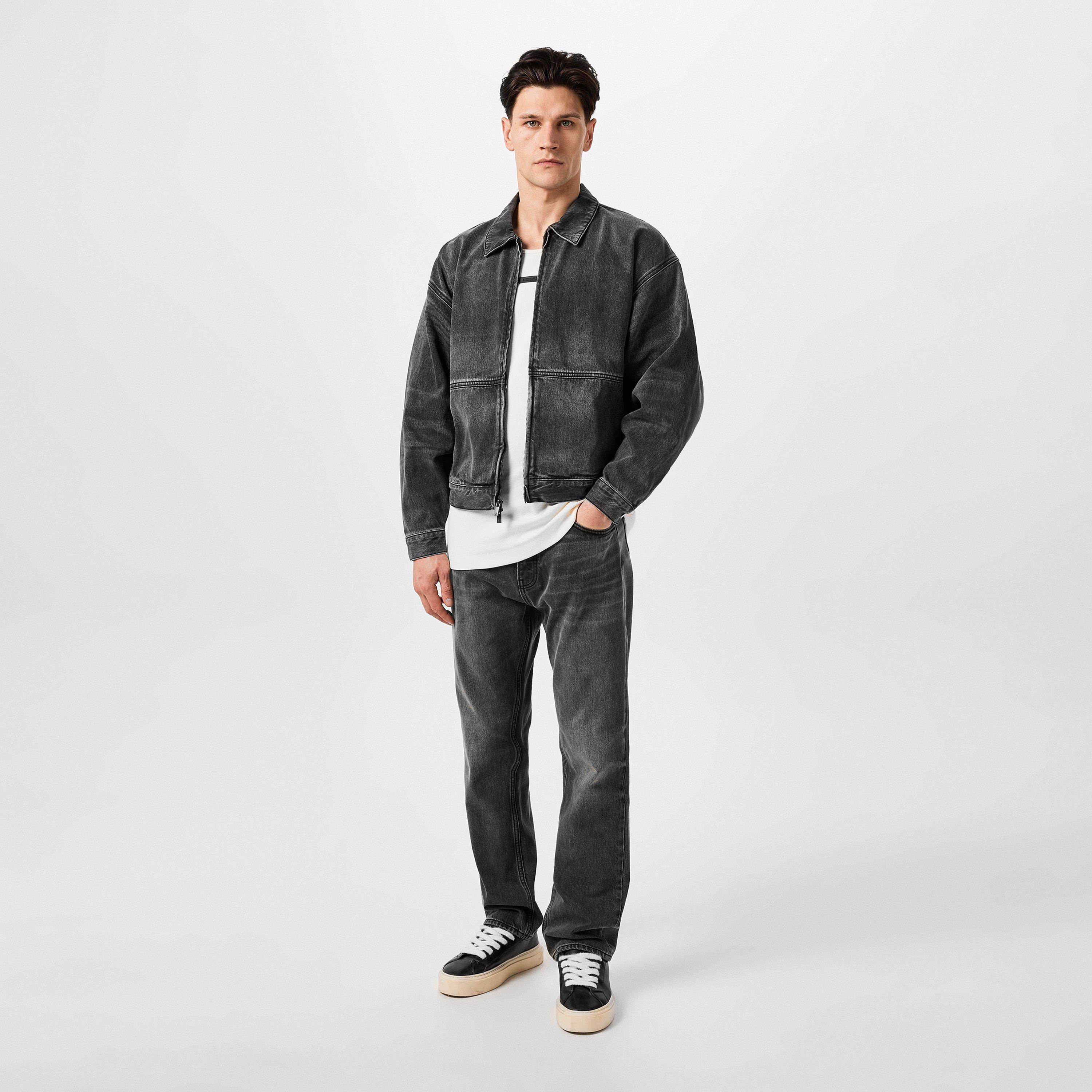 Vintage Black - Fear Of God Essentials - Men's Trucker Cotton Faded Wash Denim Jacket - 6