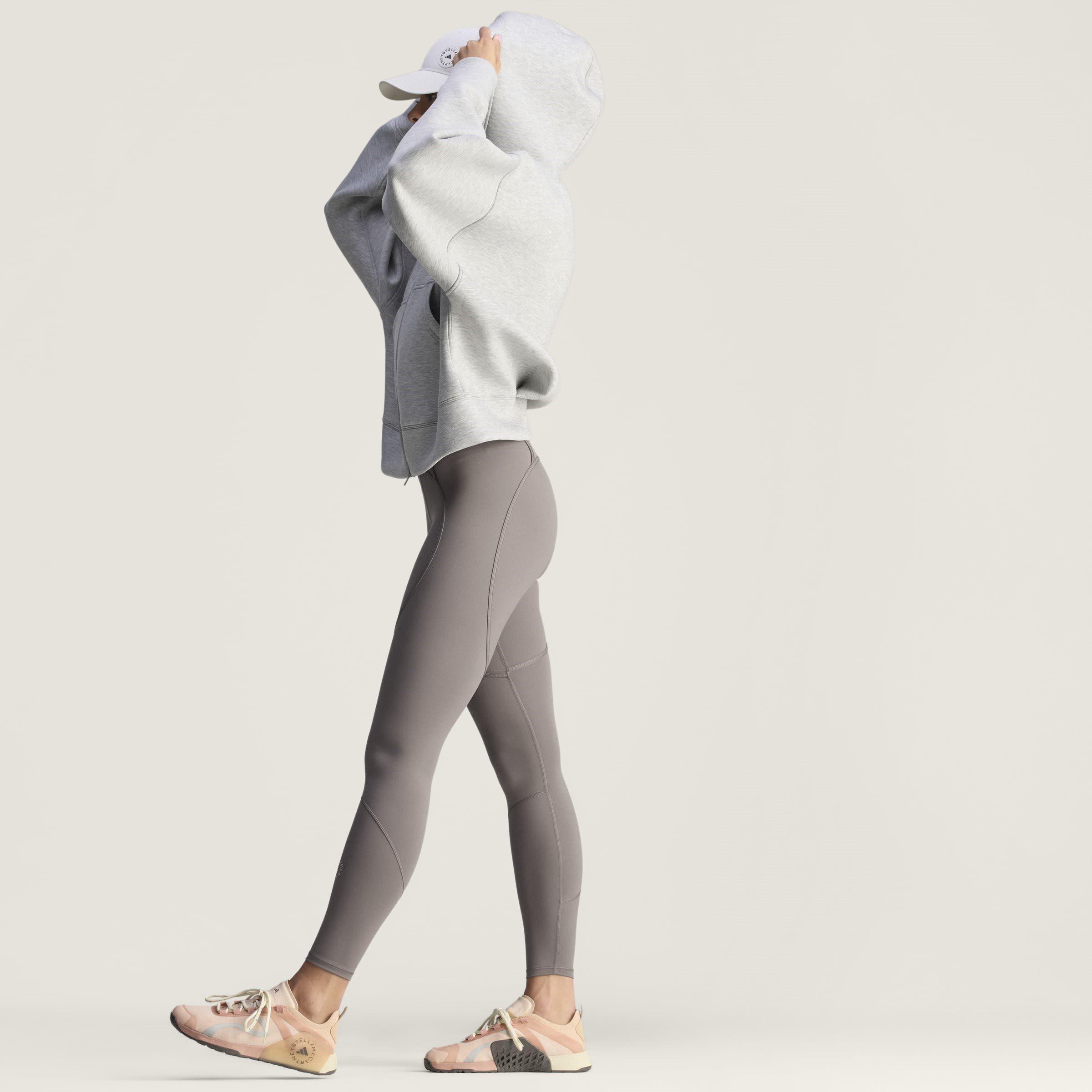 Grey Heather - adidas by Stella McCartney - Women's Full Zip Fleece Top - 11