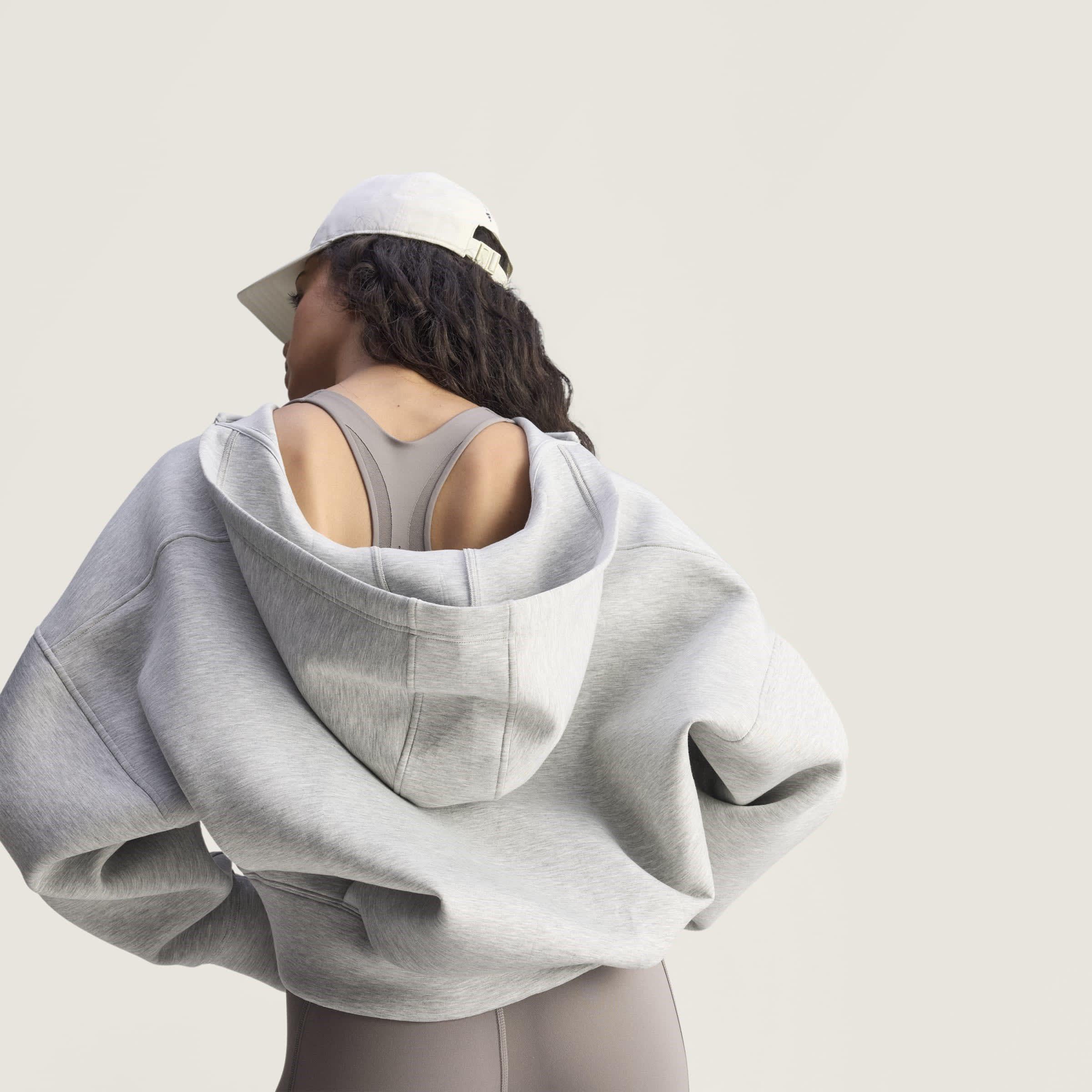 Grey Heather - adidas by Stella McCartney - Women's Full Zip Fleece Top - 10