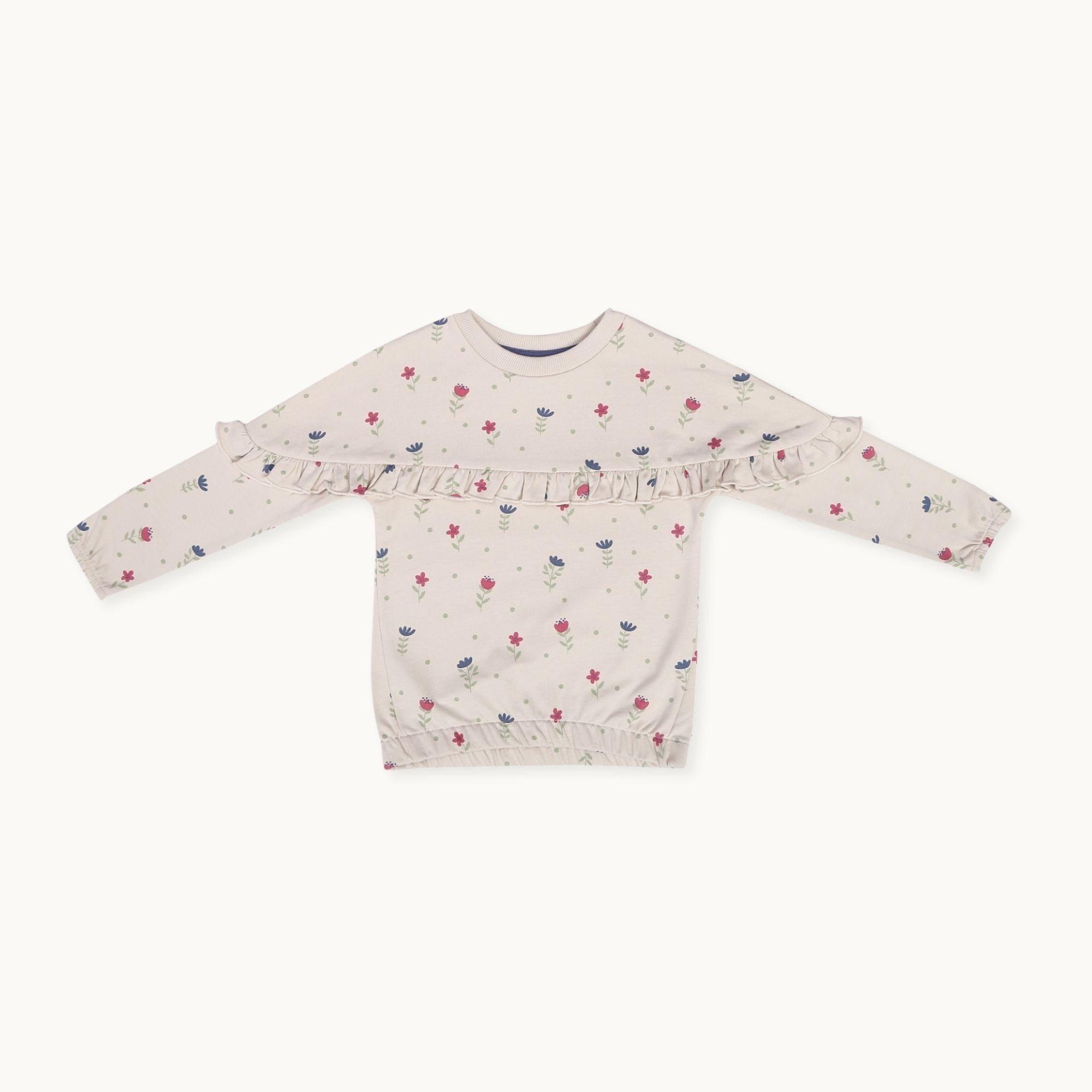 Multi - Lilly and Sid - Kids' Floral Crew Sweatshirt