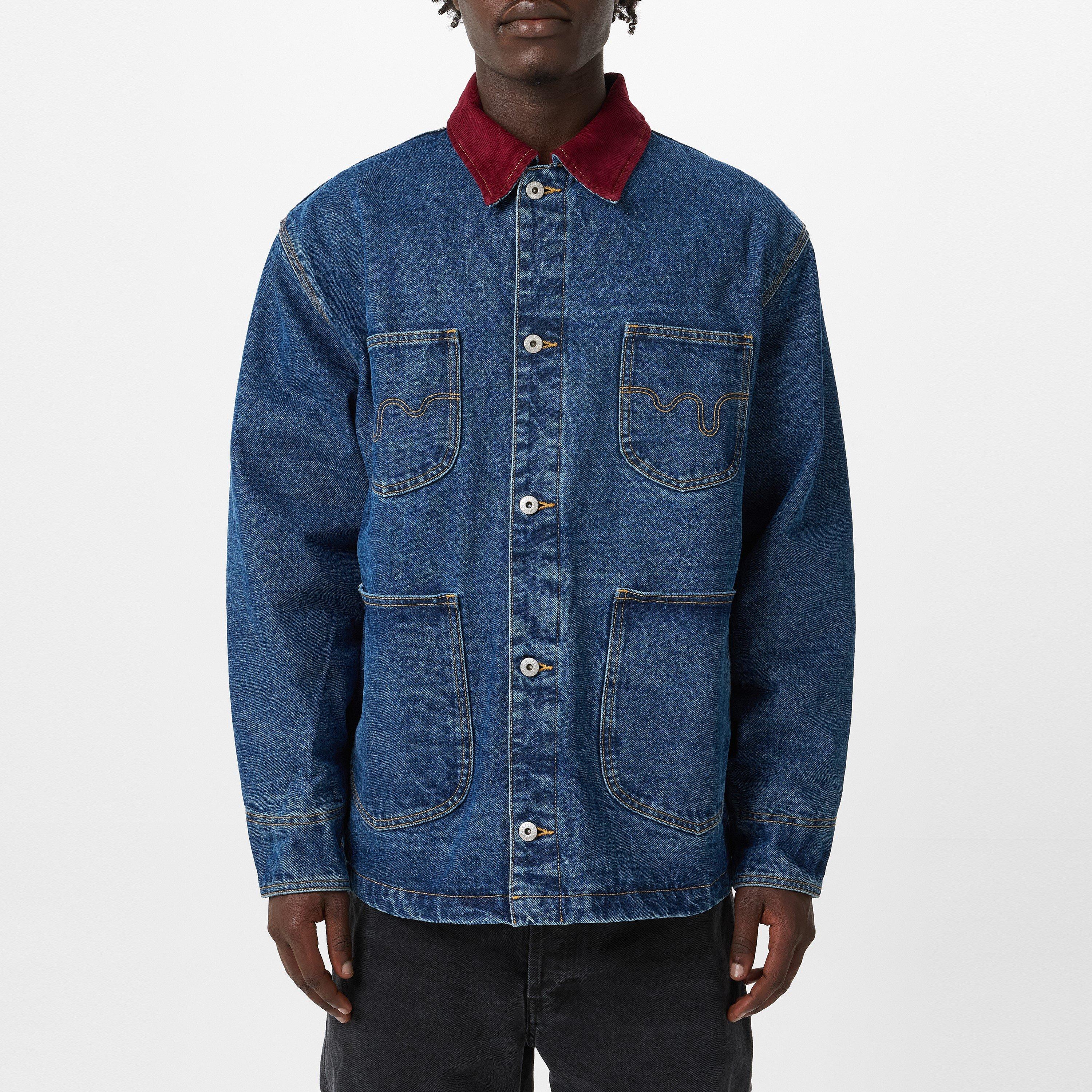 INDIGO - ICECREAM - Men's Chore Cotton Long Sleeve Denim Jacket - 3