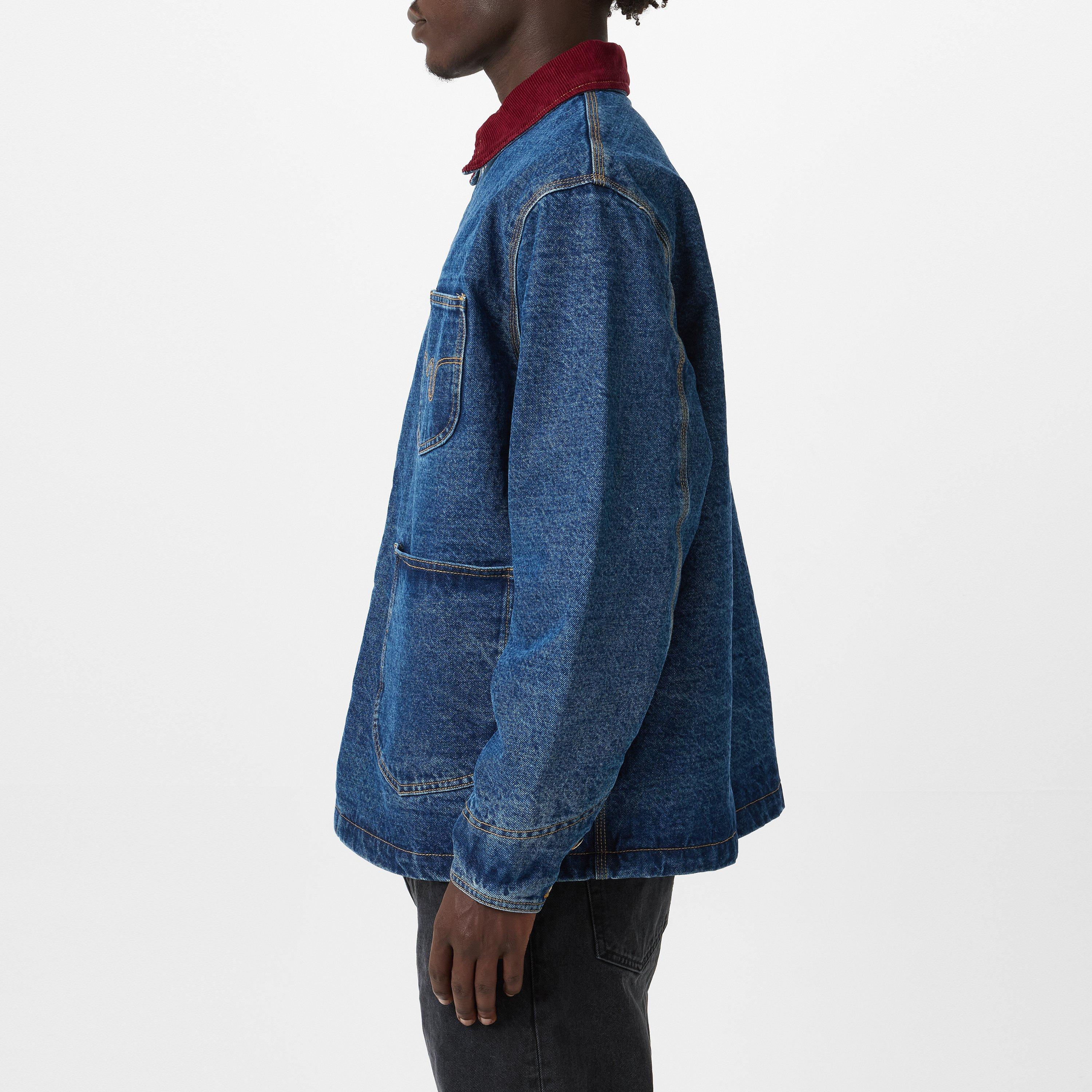 INDIGO - ICECREAM - Men's Chore Cotton Long Sleeve Denim Jacket - 5