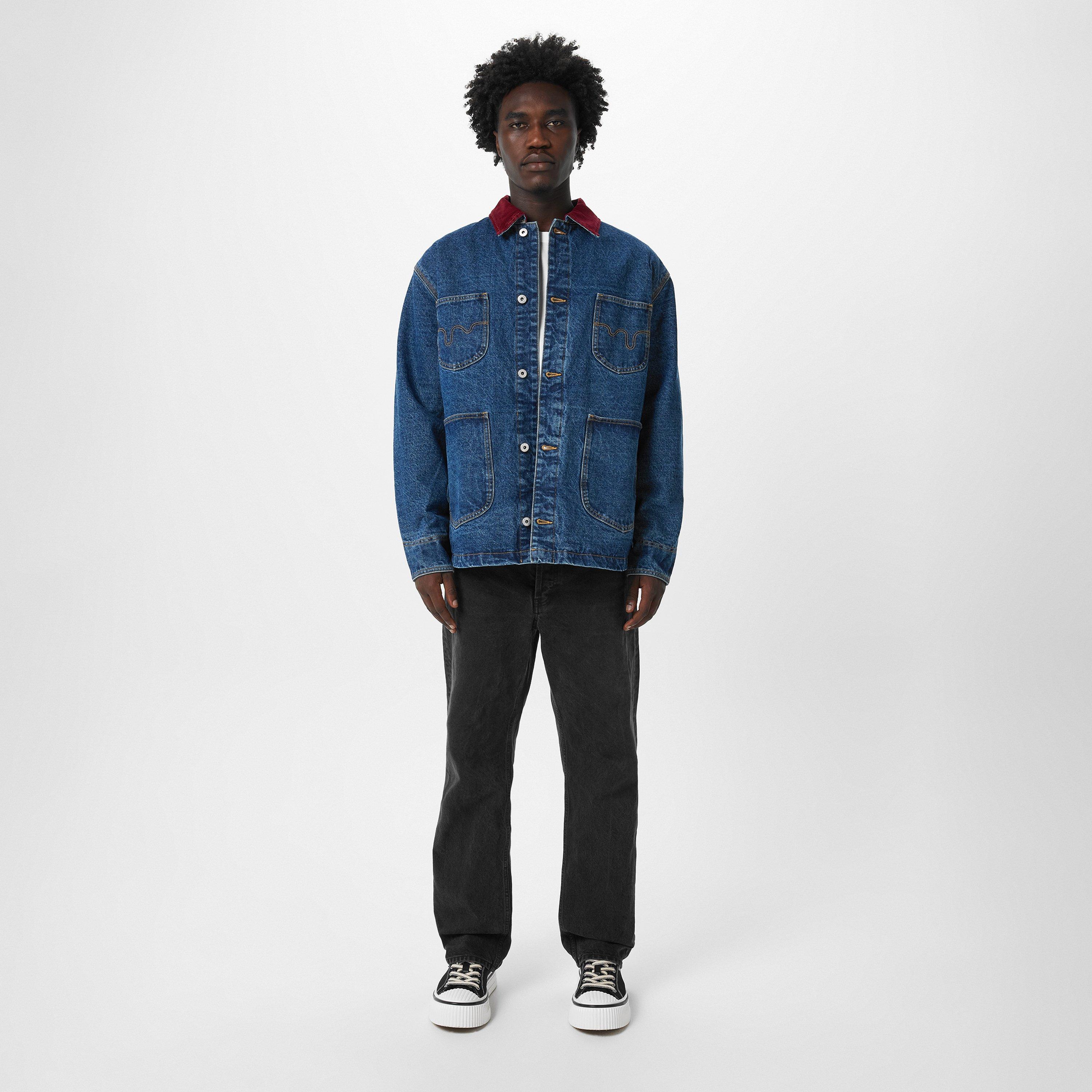 INDIGO - ICECREAM - Men's Chore Cotton Long Sleeve Denim Jacket - 6