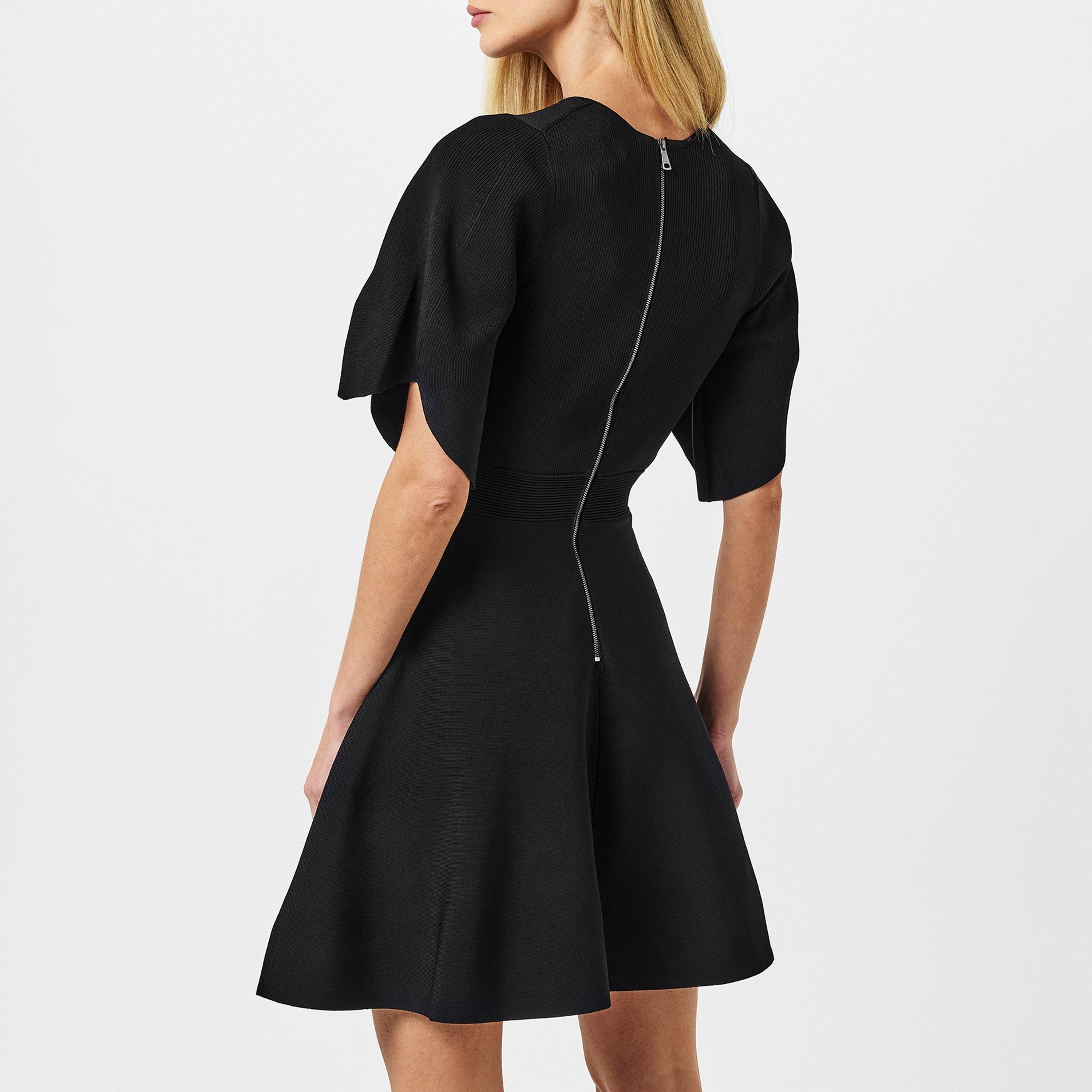 Black - Ted Baker - Women's Oliviha Rib Engineered Skater Dress - 3