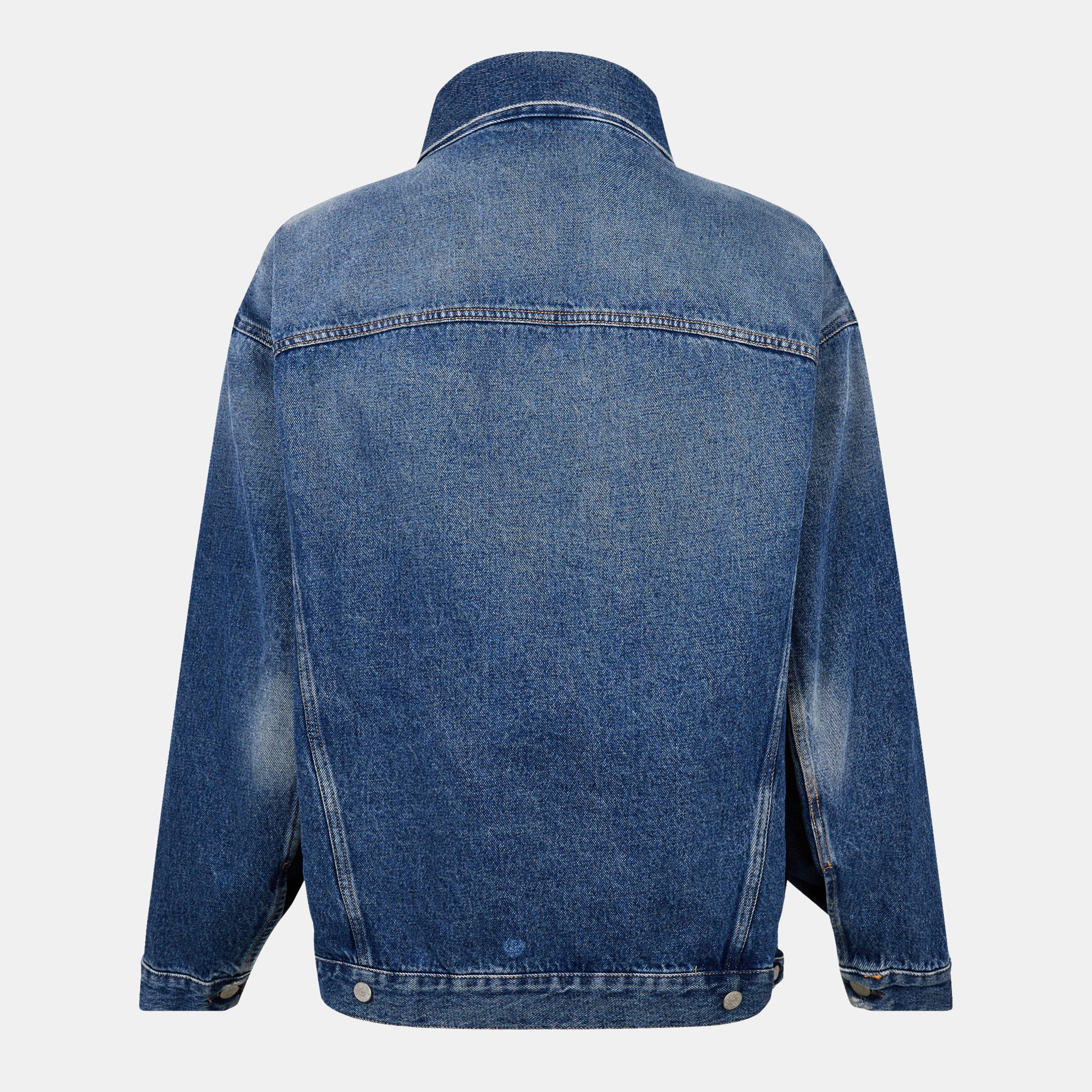 Mid Blue 863 - Acne Studios - Men's Cotton Long Sleeve Oversized Fit Denim Jacket - 2
