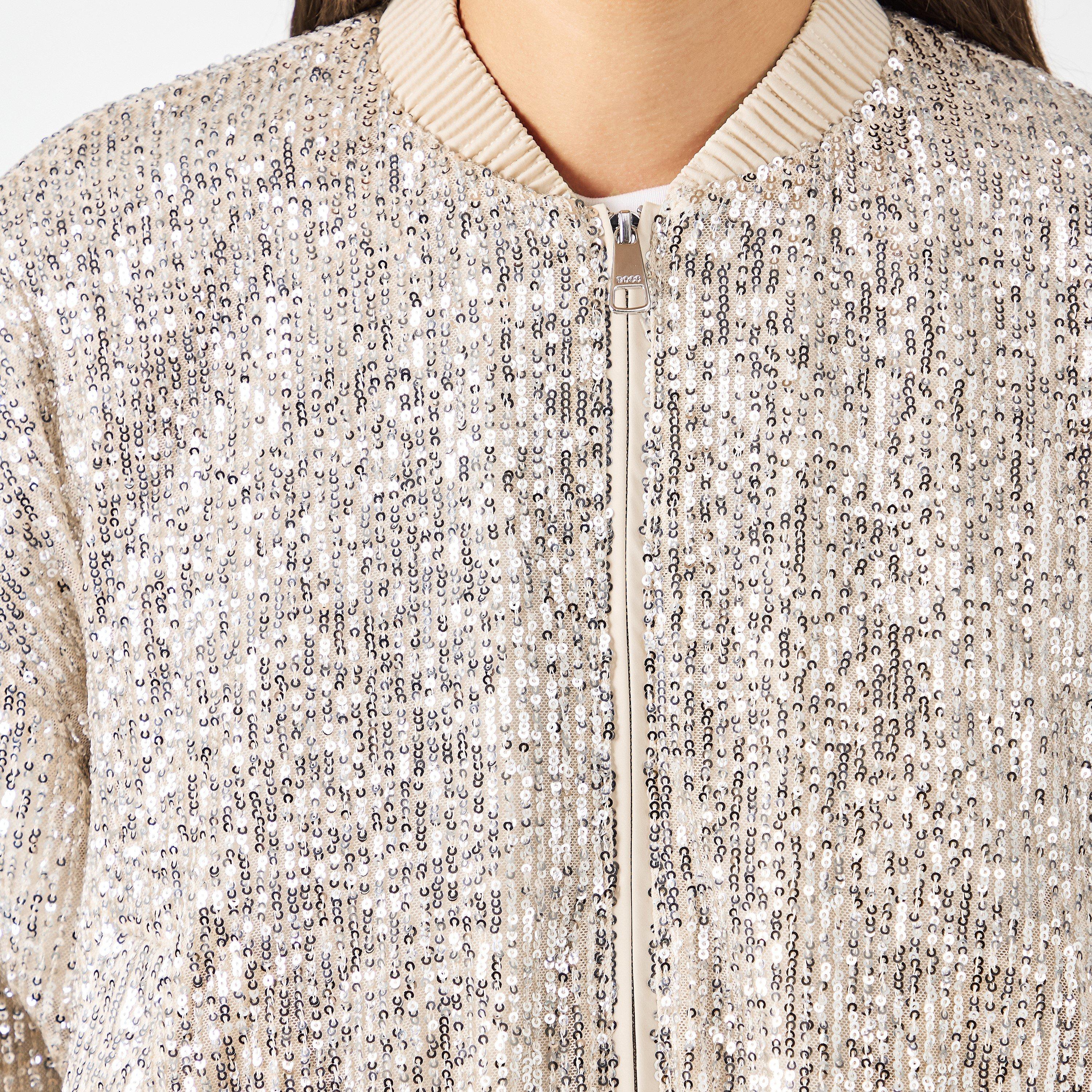 Open Beige 280 - Boss - Women's Jilloi Full Zipped Hoodie, Full Zip Design - 5