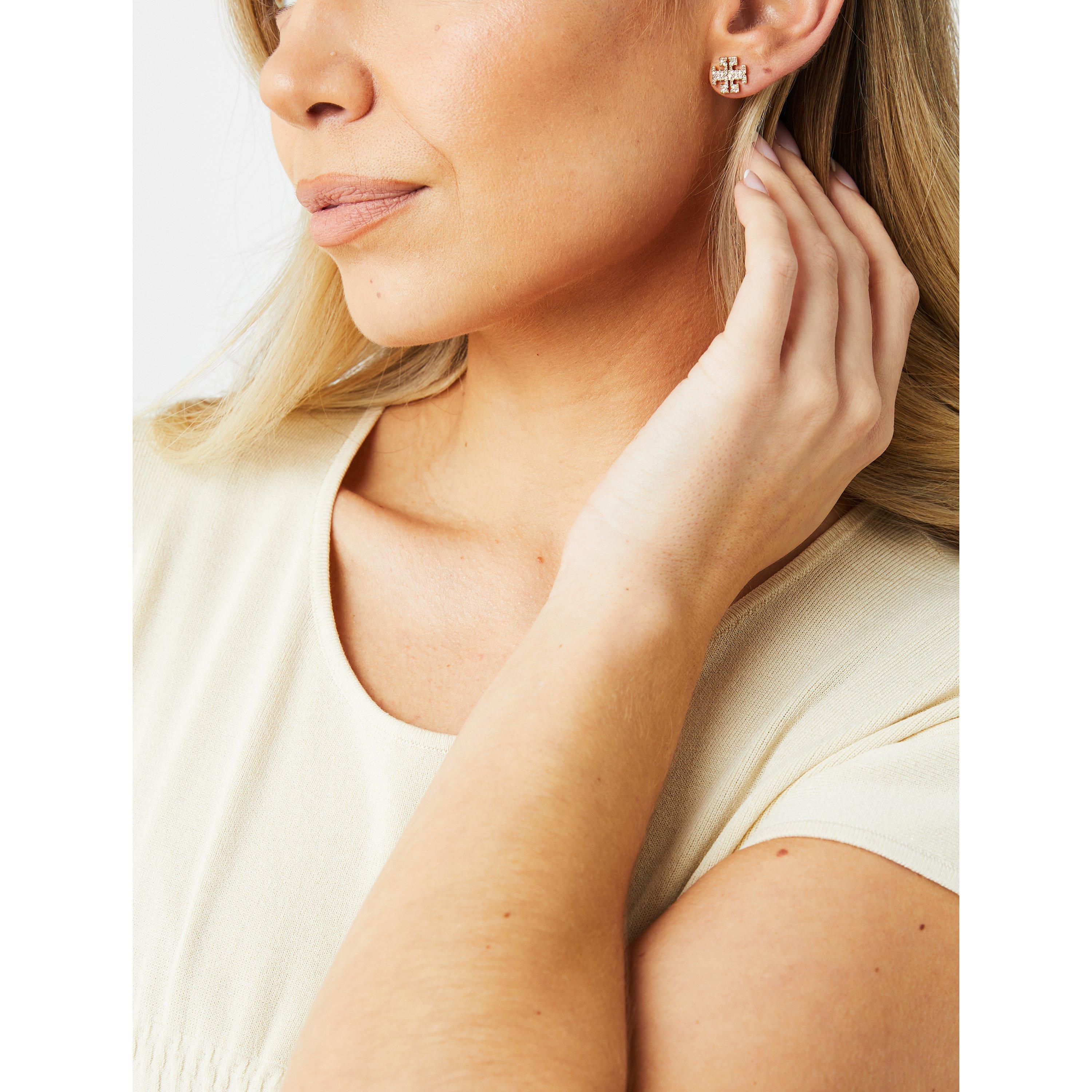 Gold - Tory Burch - Kira Pave Studs - 2