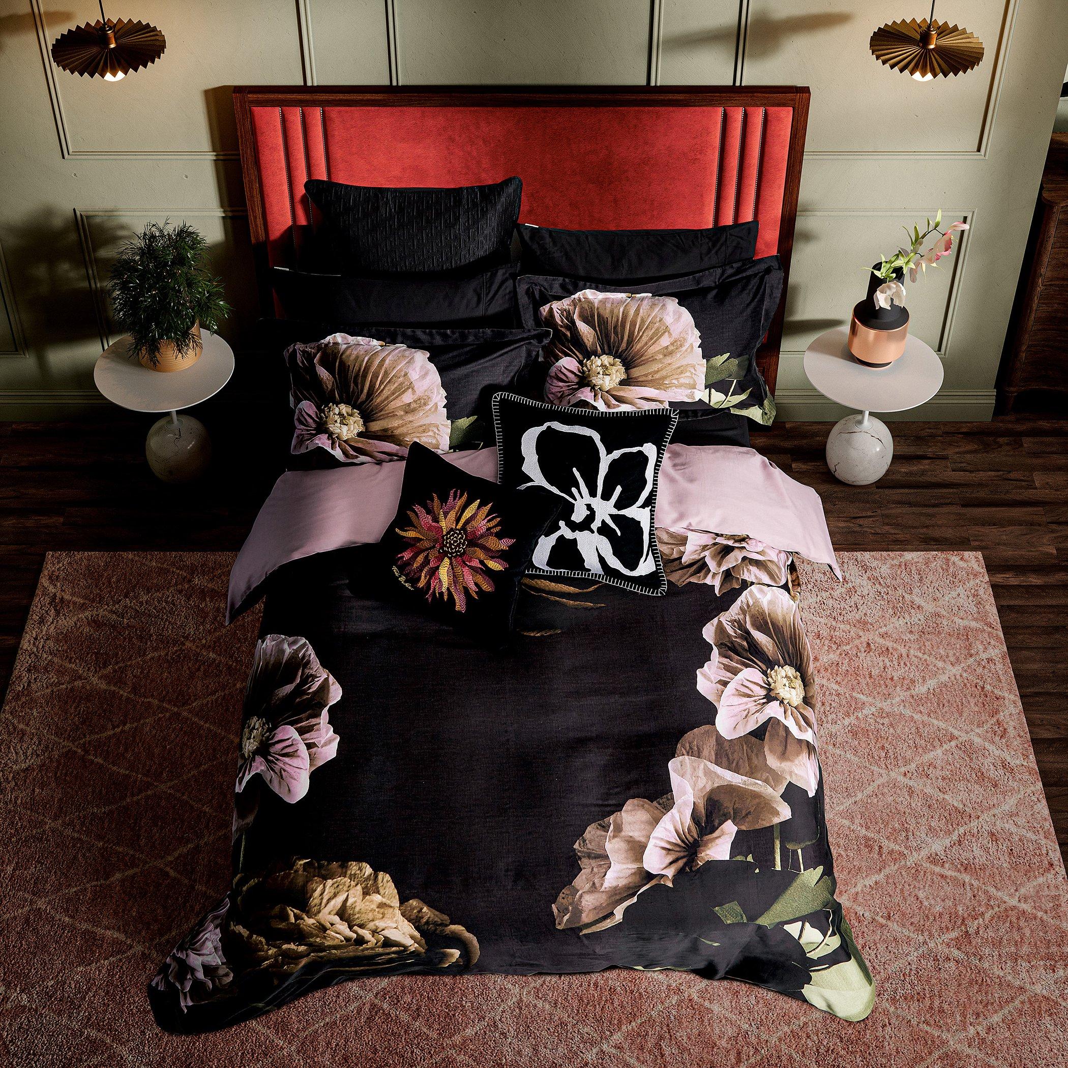 Black - Ted Baker Home - Paper Floral Duvet Cover Set - 4