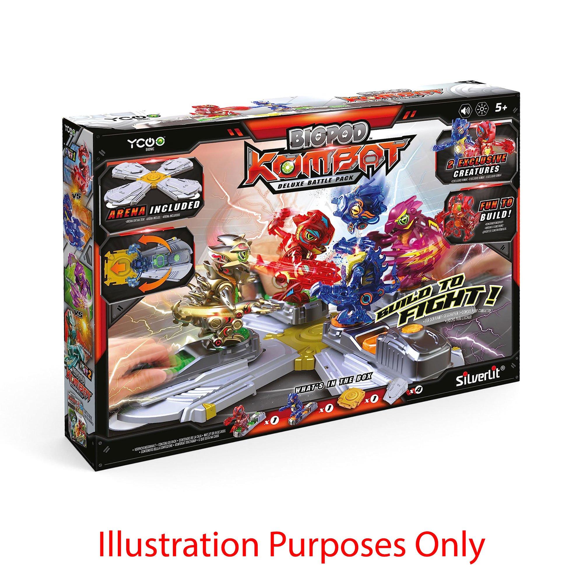Silverlit Boys Kids' Biopod Kombat Deluxe Battle Pack Action Figures - 