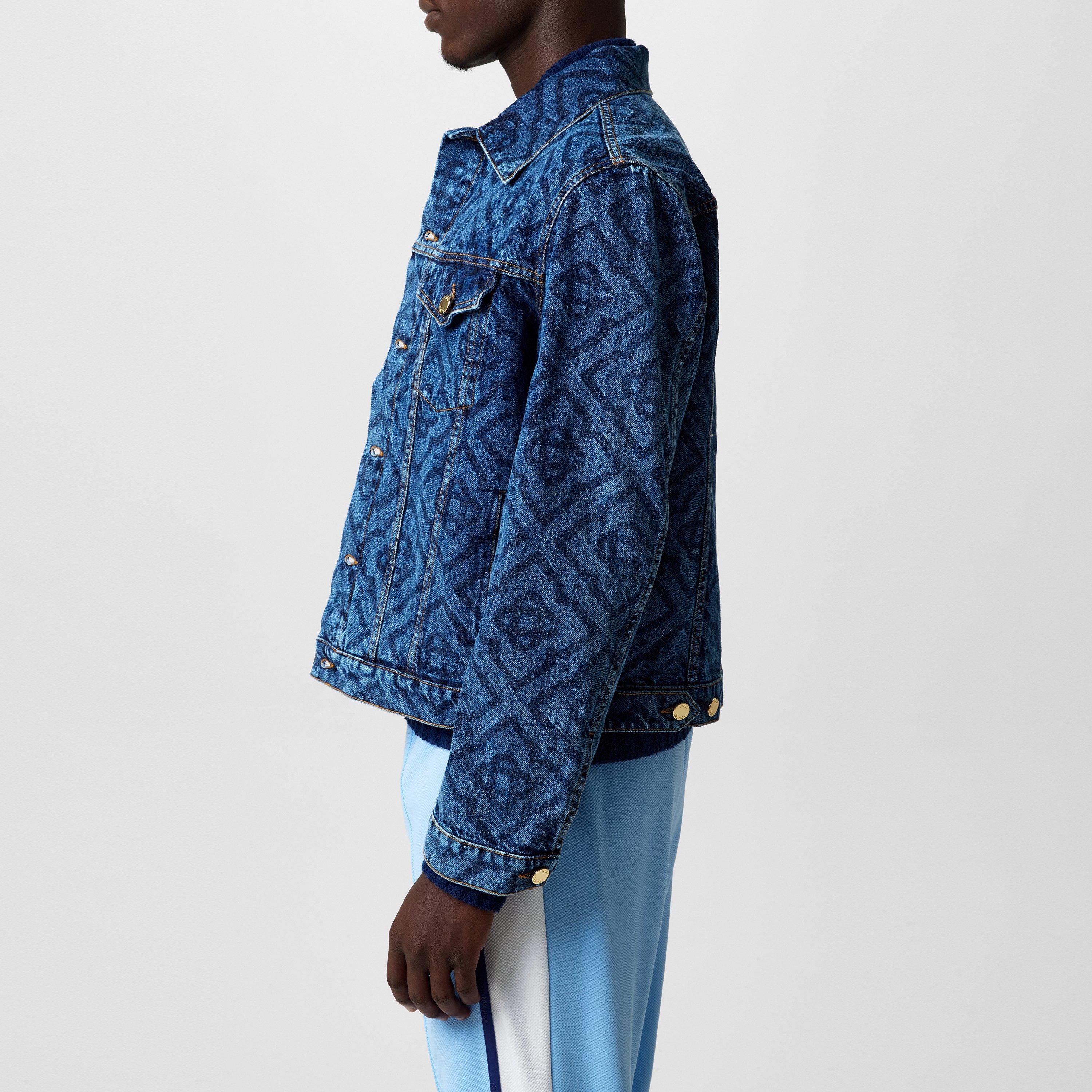 Mono Vint Wash - Casablanca - Men's Laser Monogram Cotton Long Sleeve Denim Jacket - 2