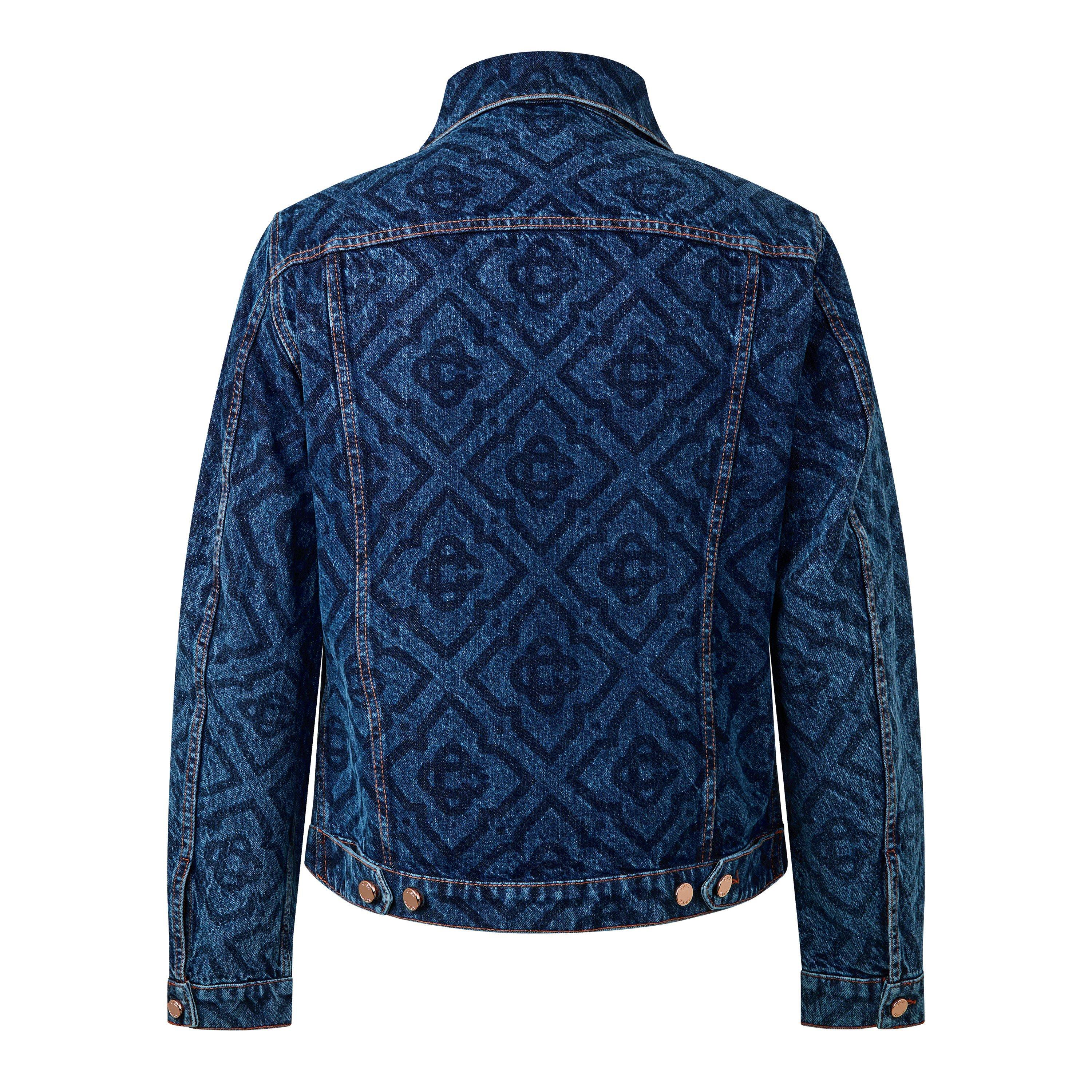 Mono Vint Wash - Casablanca - Men's Laser Monogram Cotton Long Sleeve Denim Jacket - 6