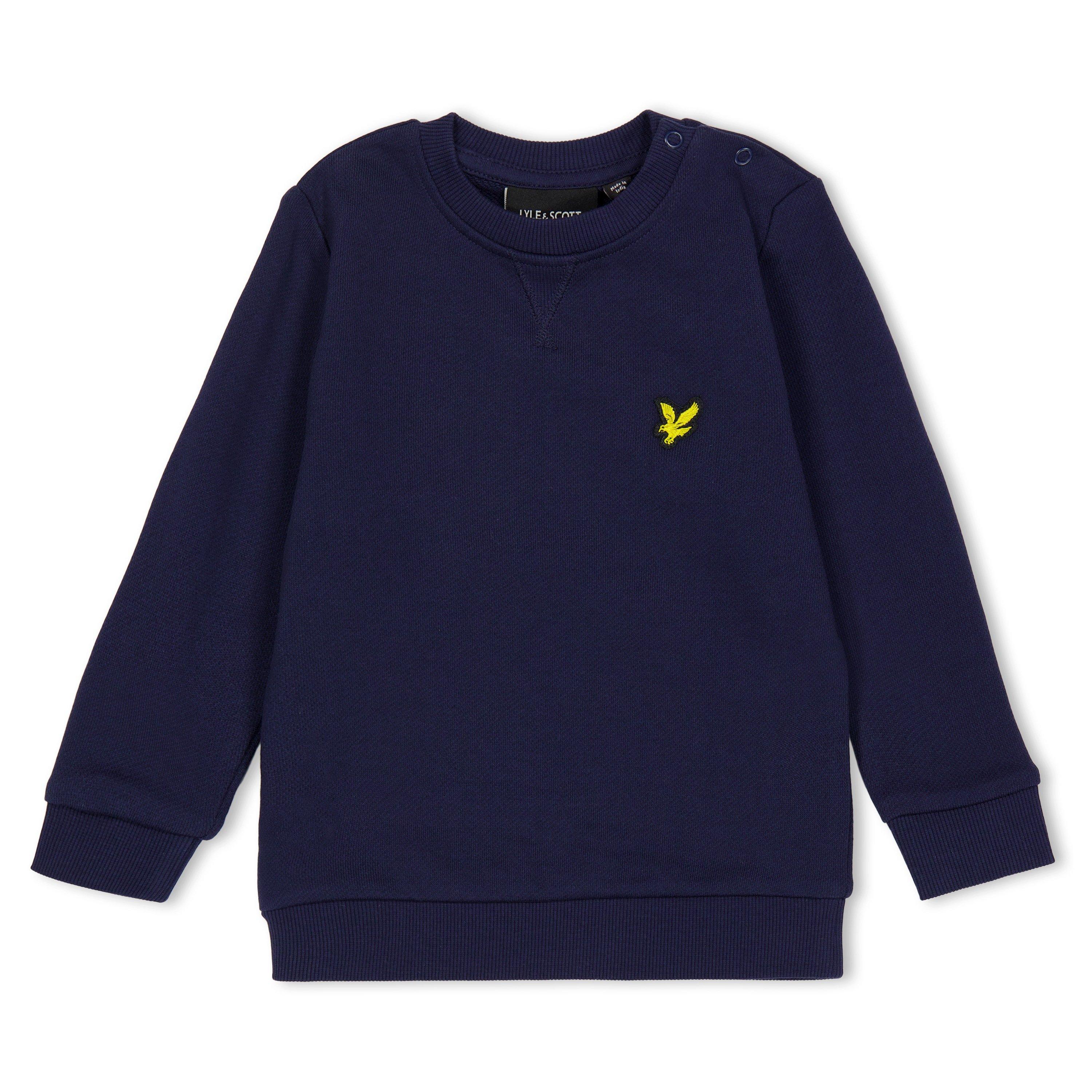 Navy - Lyle and Scott - Kids' Cotton Crew Sweatshirt - 1