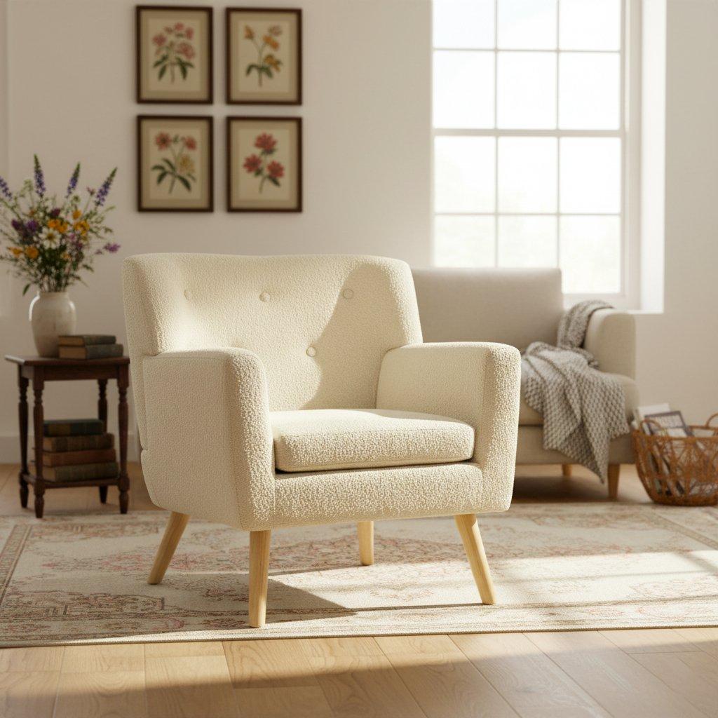 Biba  Accent Armchair - Beige Boucle