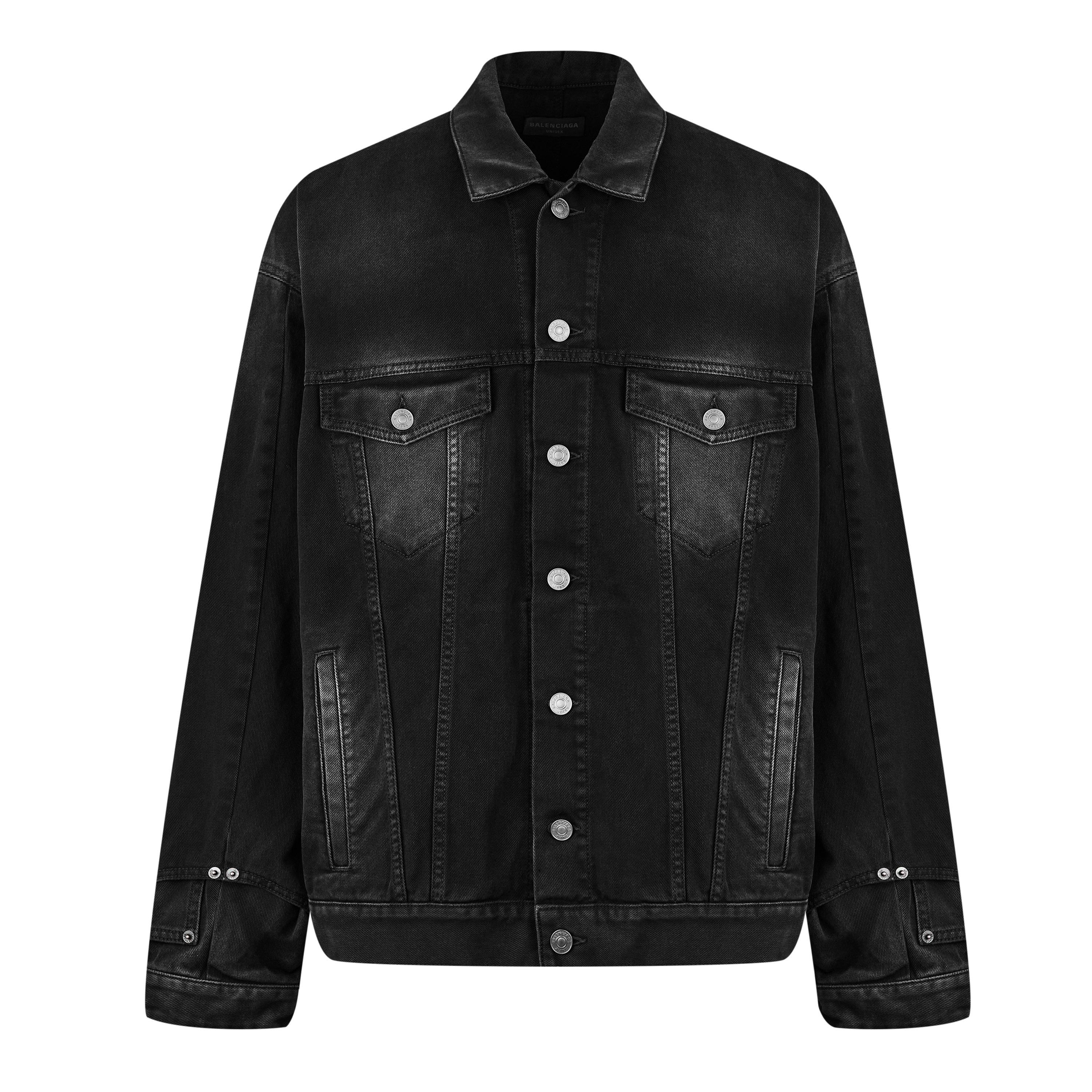Bleach Black - Balenciaga - Men's Deconstructed Cotton Long Sleeve Denim Jacket - 7