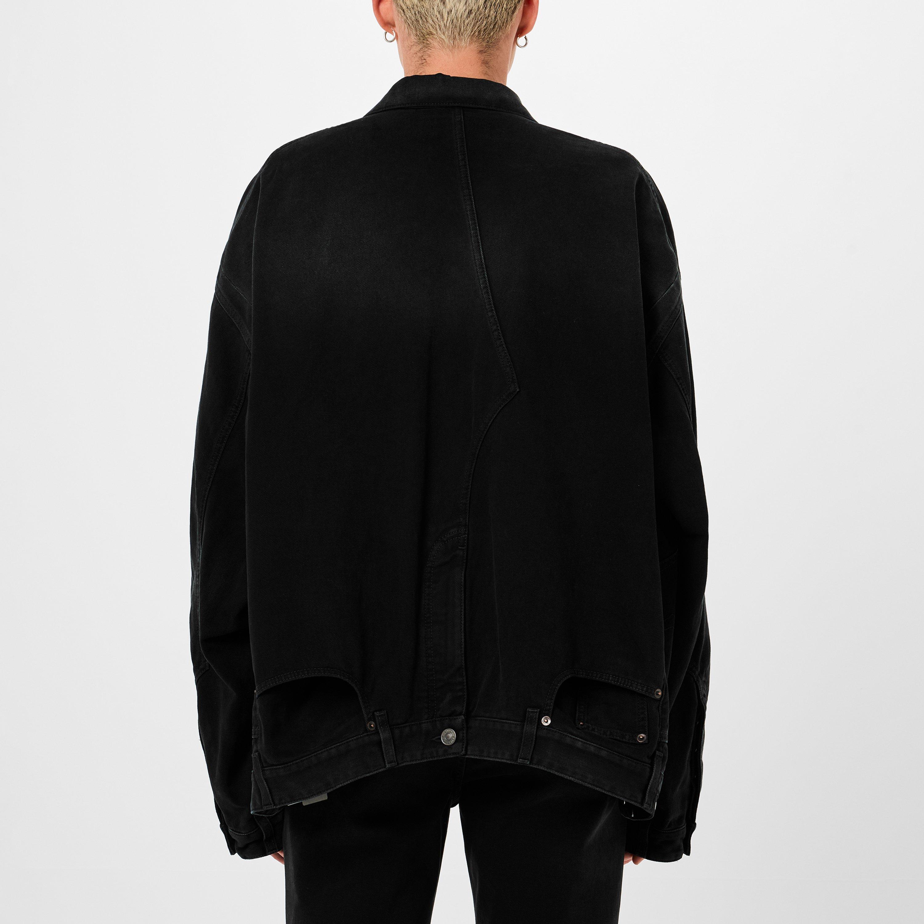 Bleach Black - Balenciaga - Men's Deconstructed Cotton Long Sleeve Denim Jacket - 4