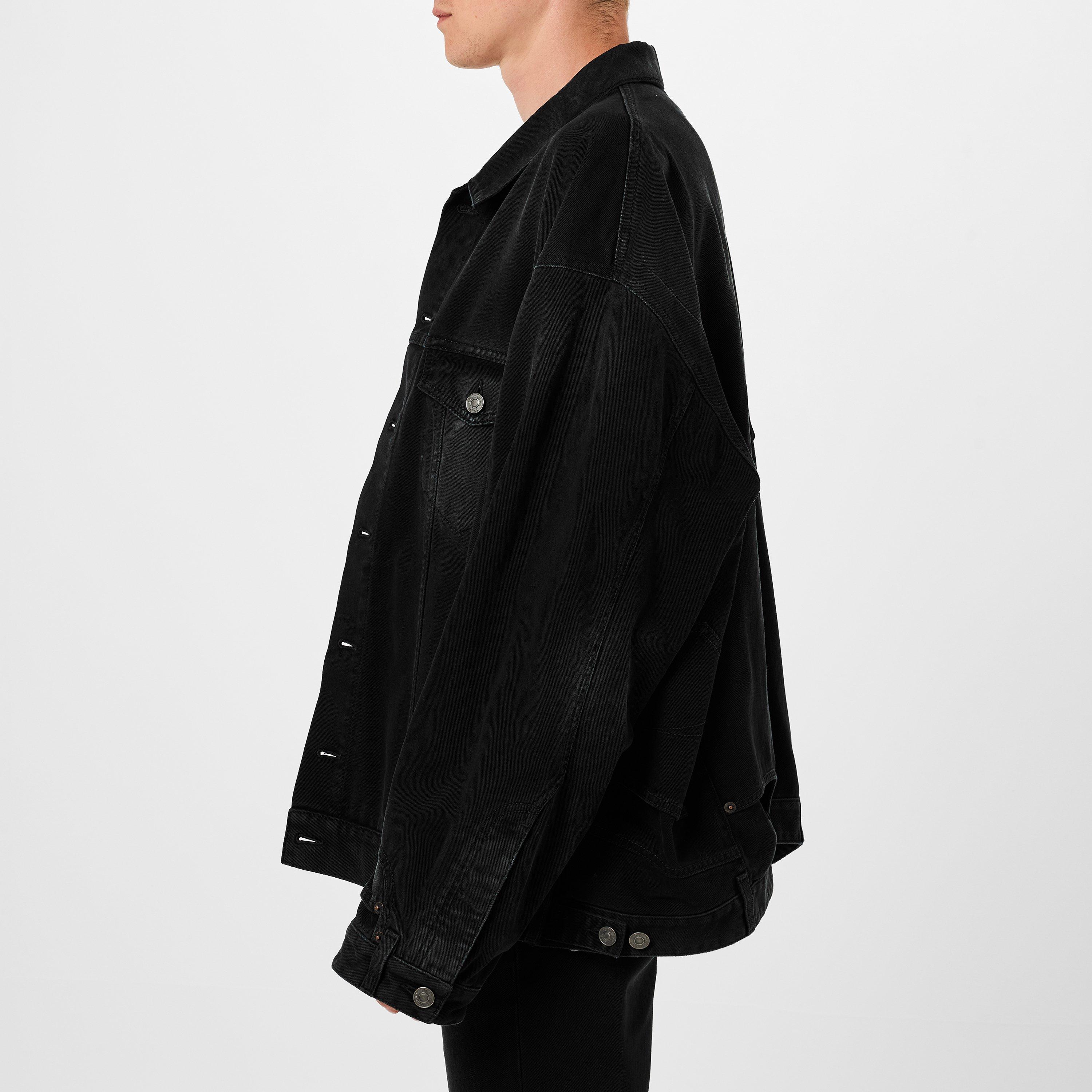 Bleach Black - Balenciaga - Men's Deconstructed Cotton Long Sleeve Denim Jacket - 5