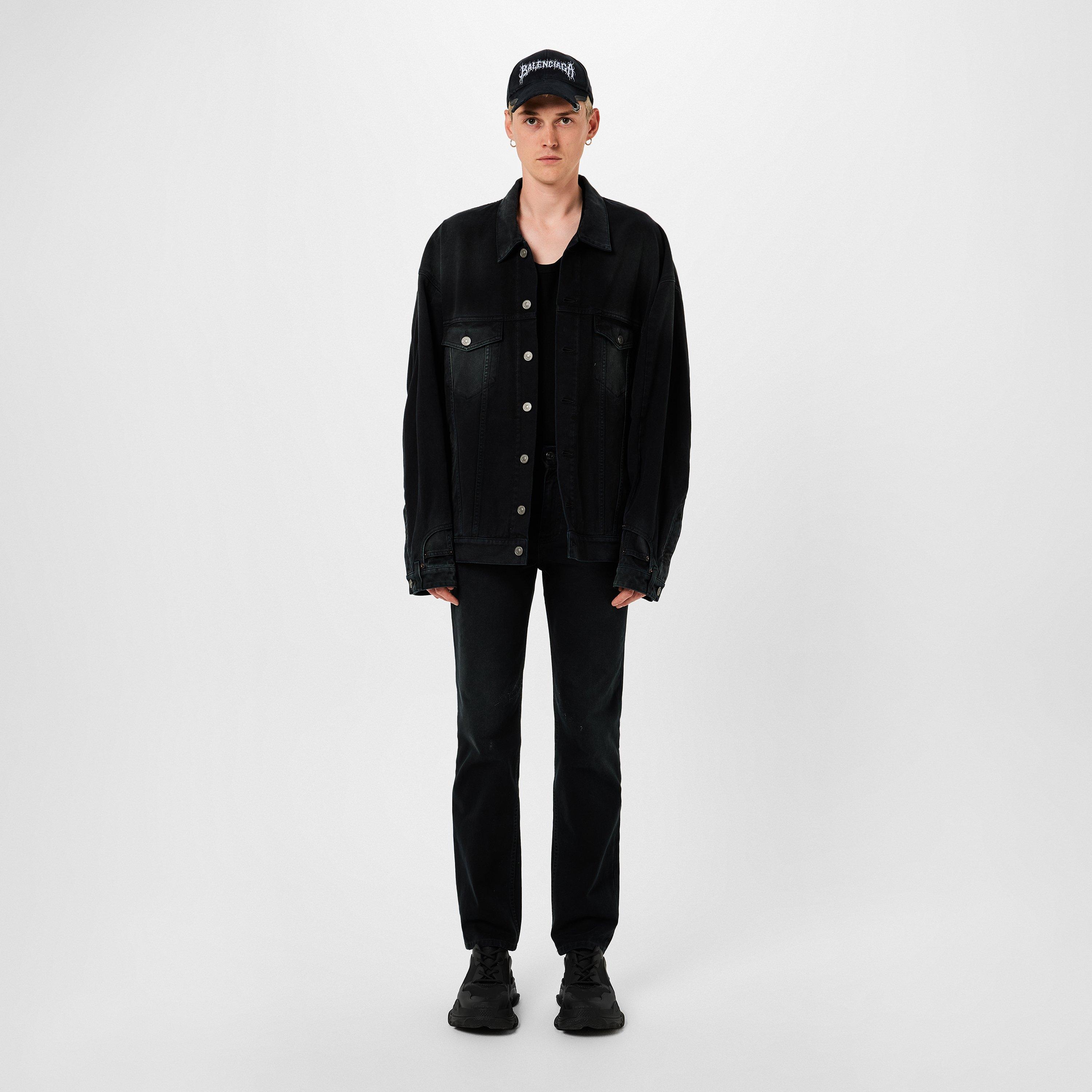 Bleach Black - Balenciaga - Men's Deconstructed Cotton Long Sleeve Denim Jacket - 6