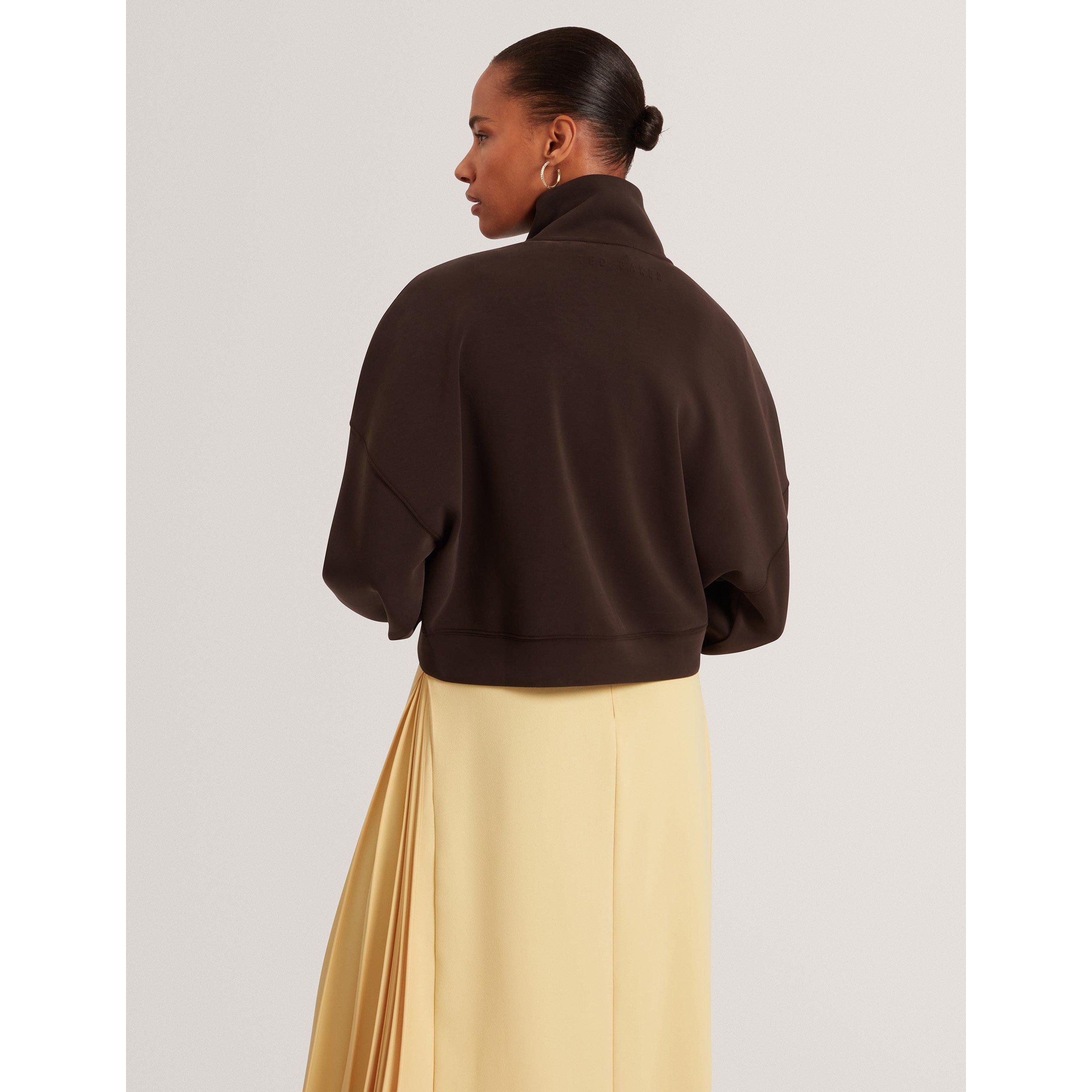 Dk-Brown - Ted Baker - Women's Funnelneck Full-Zip Fleece - 3