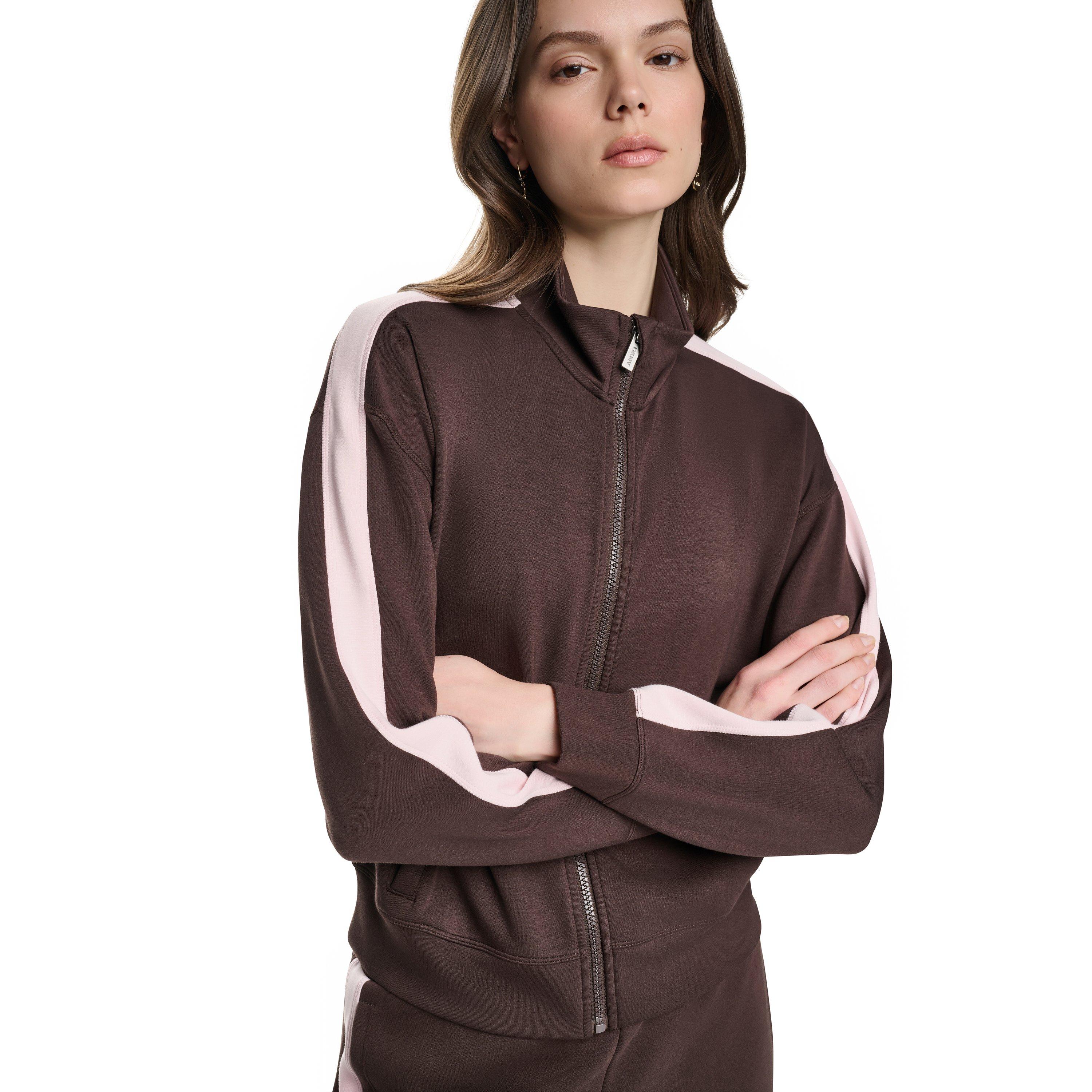 Espresso/ Blush - DKNY - DKNY Stripe FZ Trk Ld64 - 1