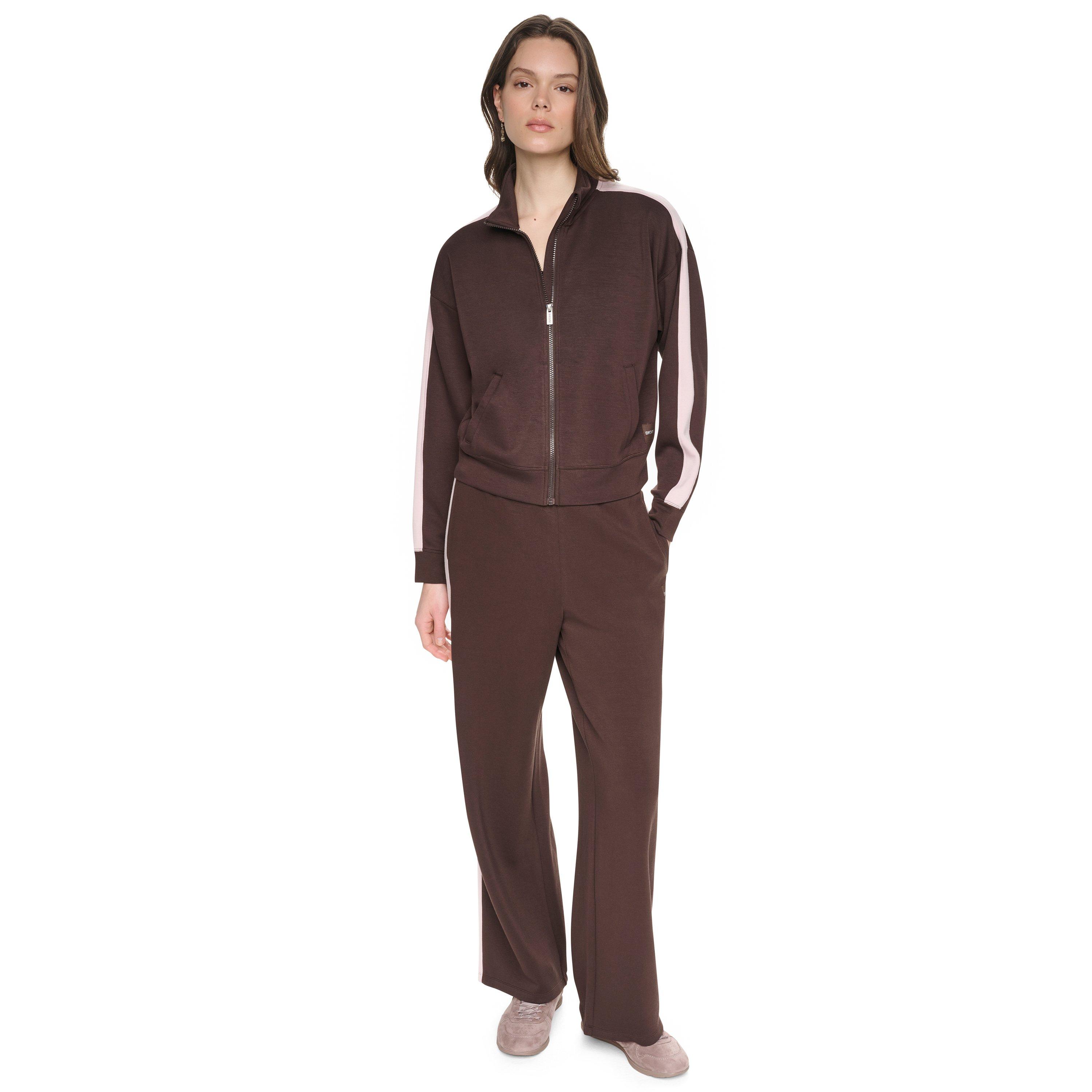 Espresso/ Blush - DKNY - DKNY Stripe FZ Trk Ld64 - 4