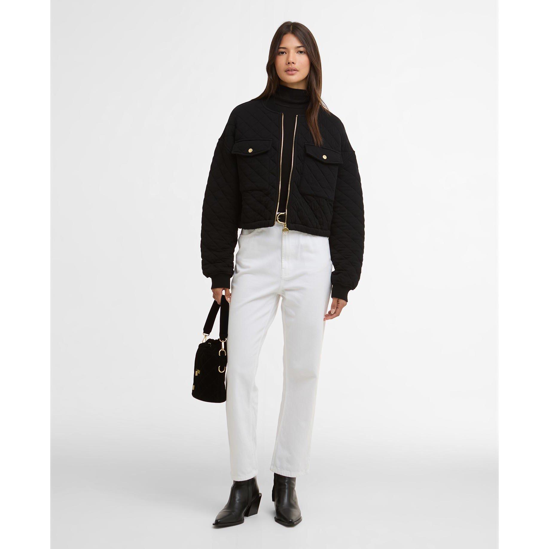 Zwart - Barbour International - Womens Katya Sweatshirt Bomber - 6