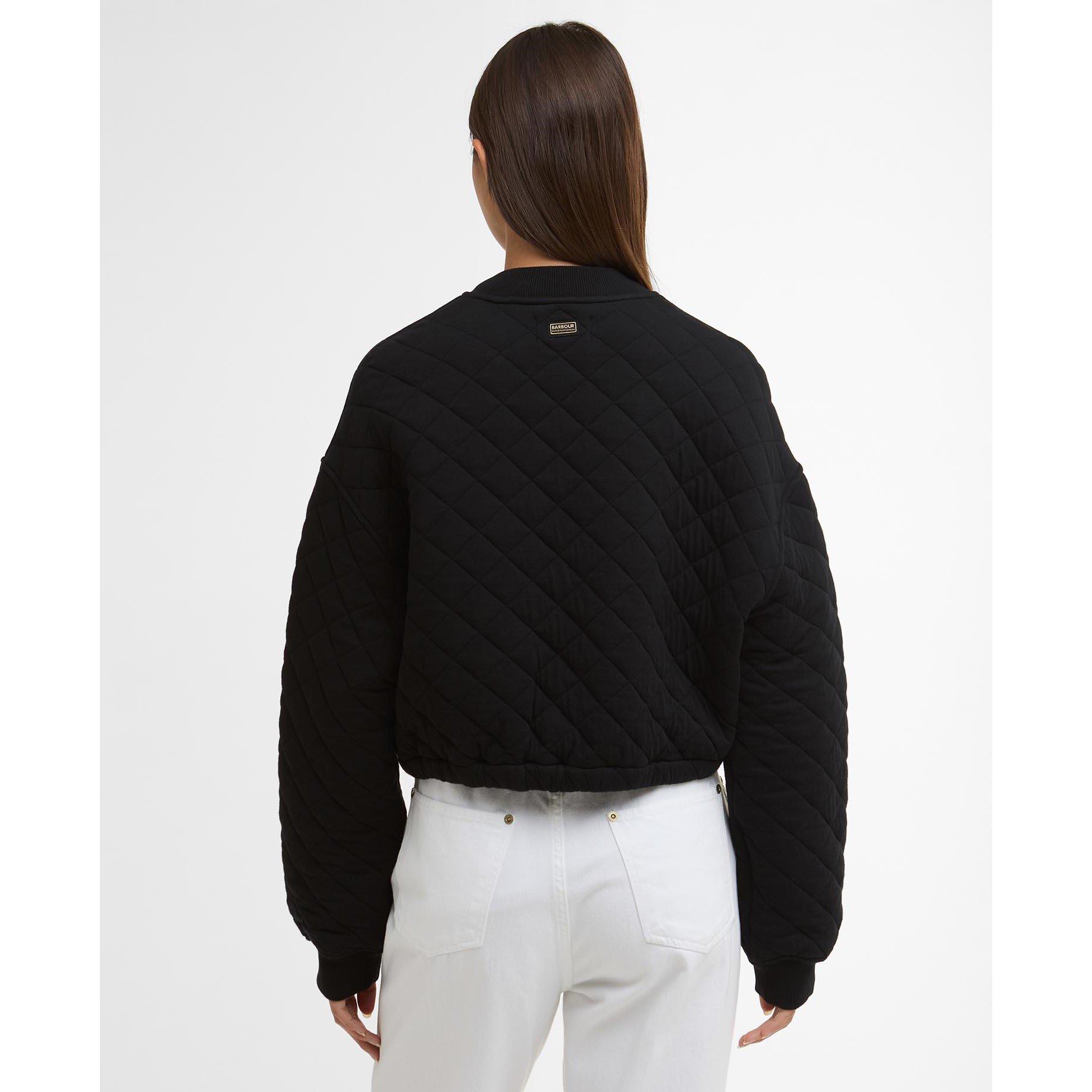 Zwart - Barbour International - Womens Katya Sweatshirt Bomber - 3