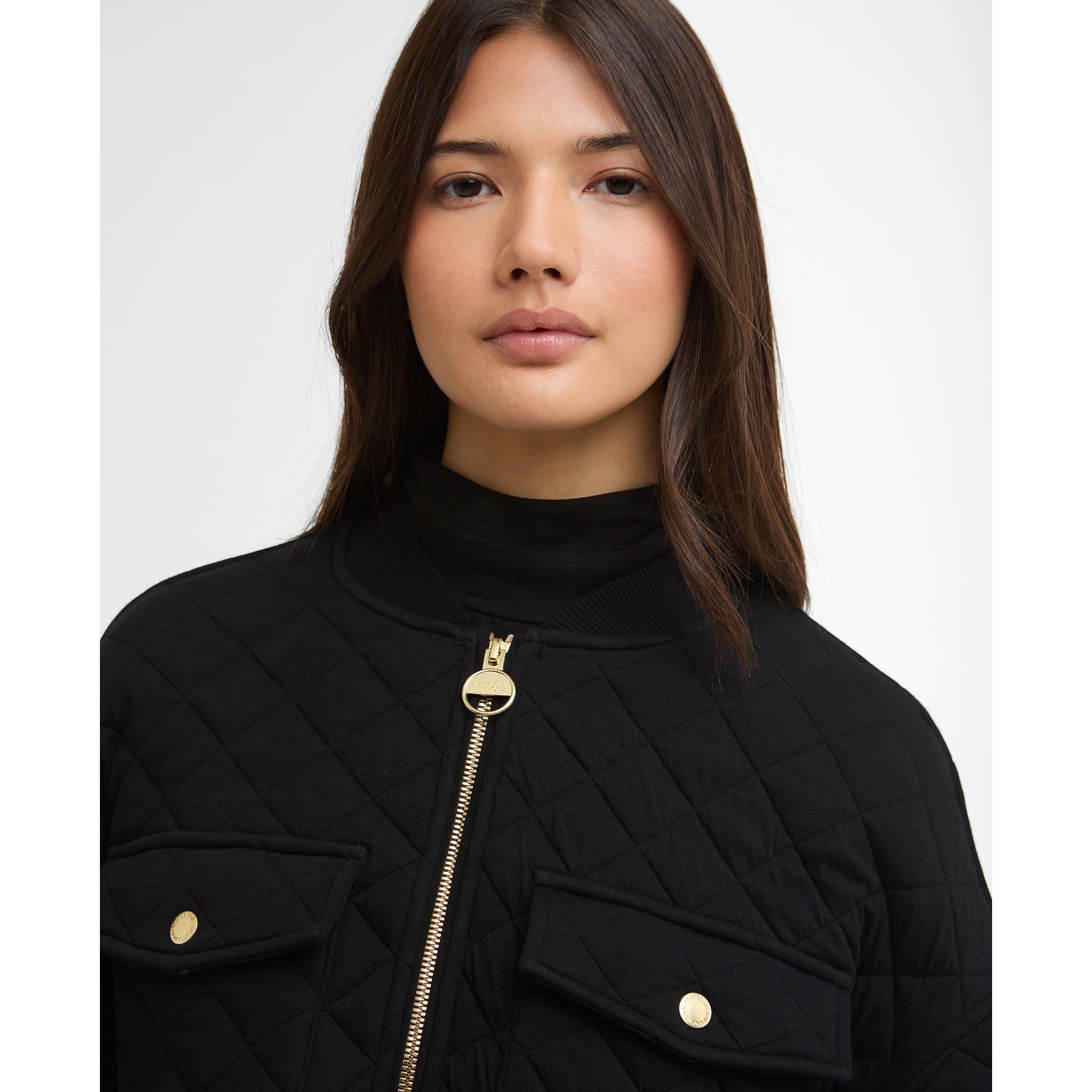 Zwart - Barbour International - Womens Katya Sweatshirt Bomber - 4