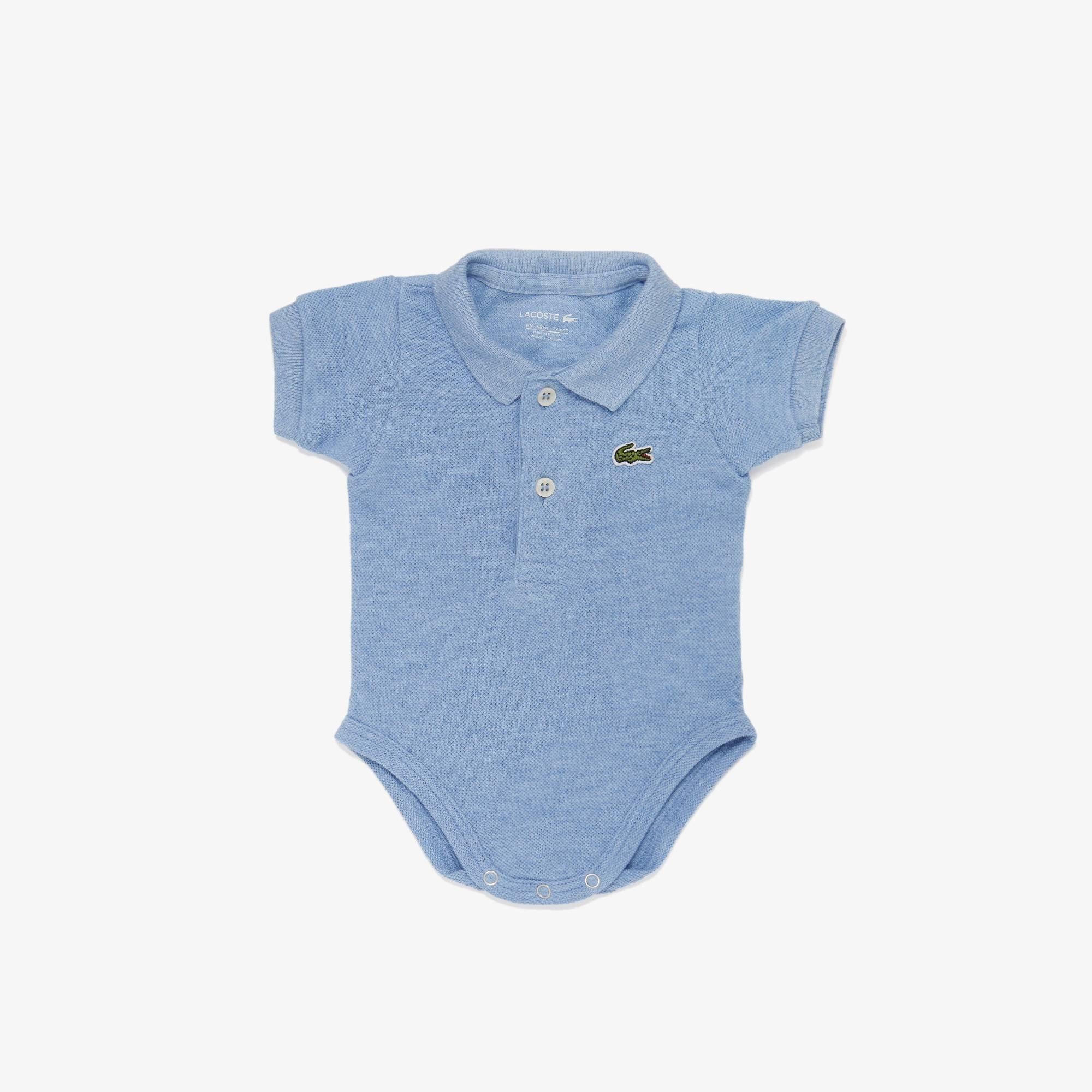 Blue T01 - Lacoste - My 1st Polo Bodysuit - 1