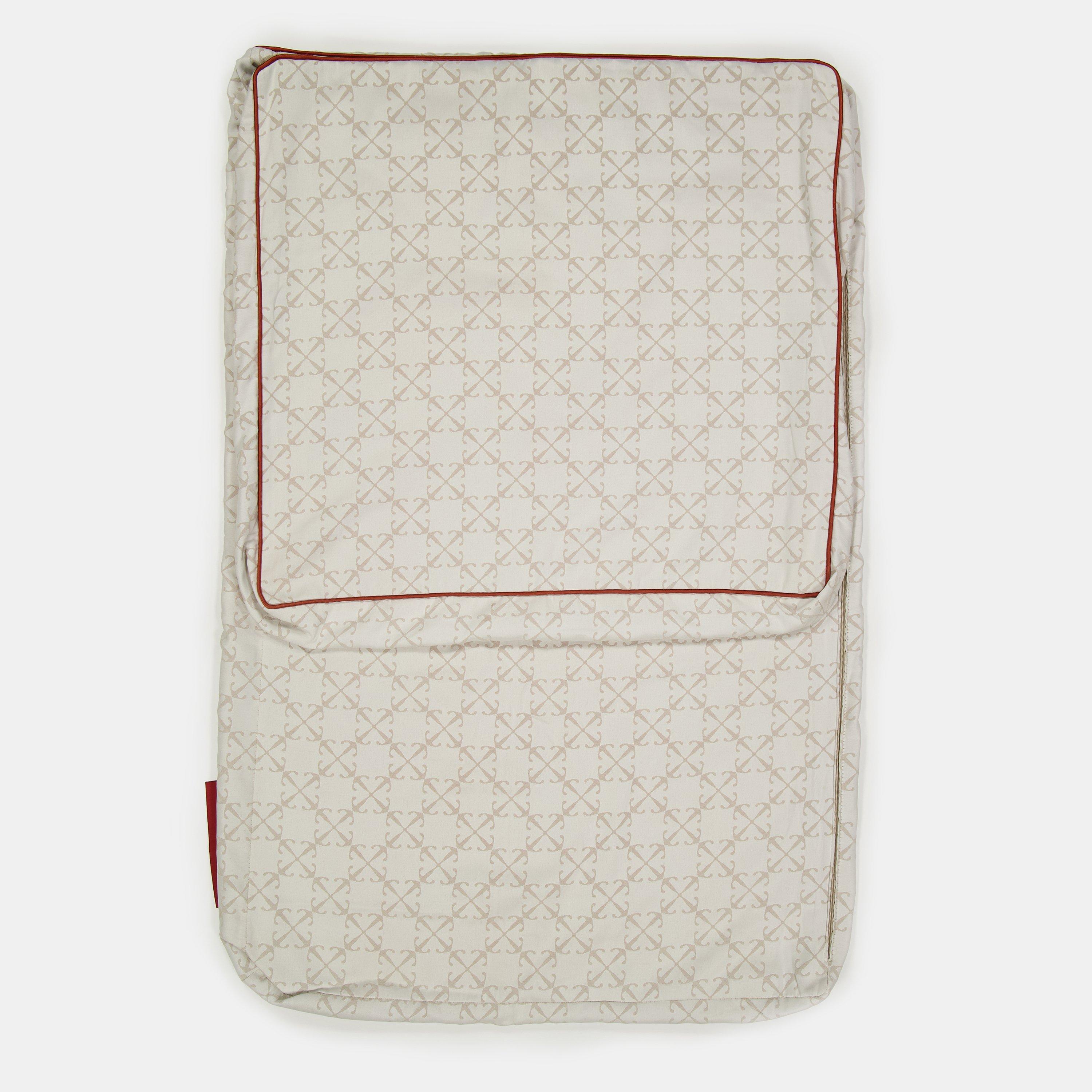 Beige/Red - Off White - Unisex - Contemporary Pillow - 2