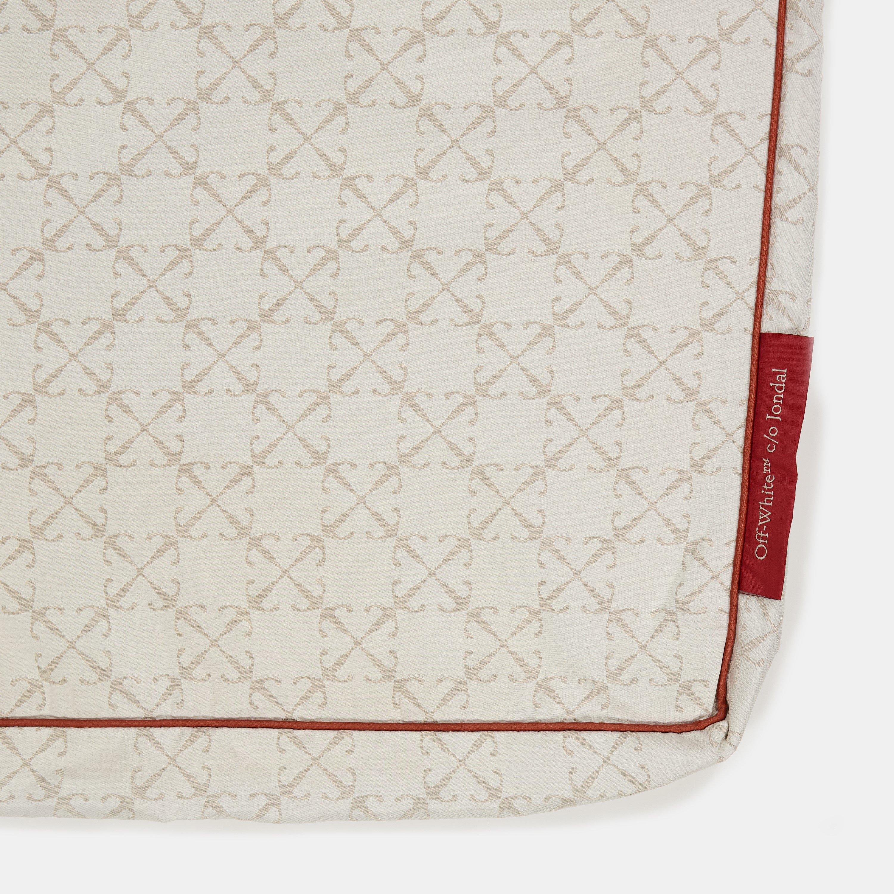 Beige/Red - Off White - Unisex - Contemporary Pillow - 3