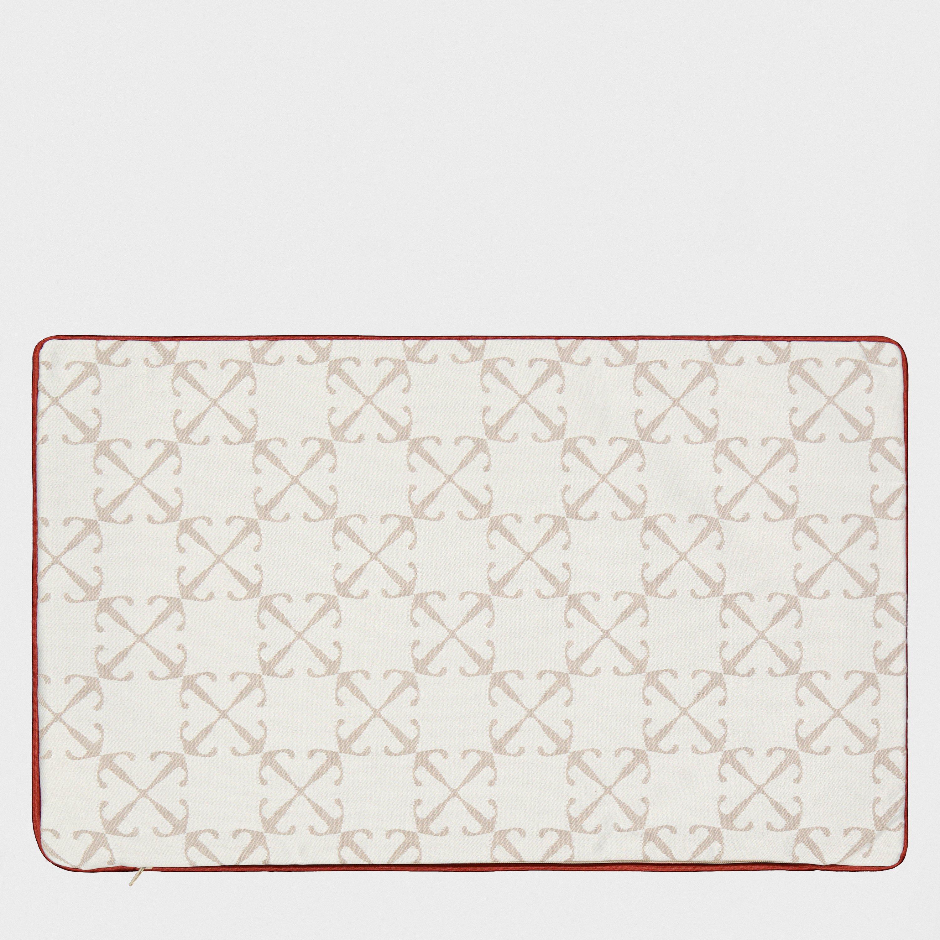 Beige/Red - Off White - Unisex Pillow - 2