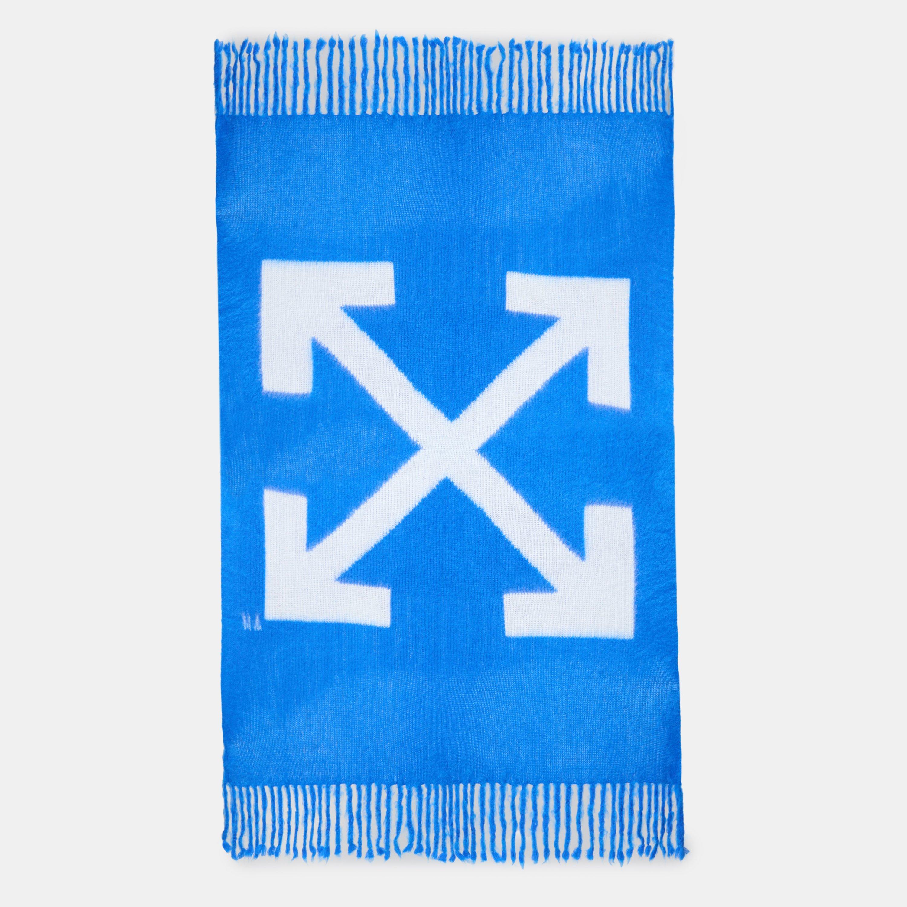 Blue/White - Off White - Arrow Design Blanket - 1