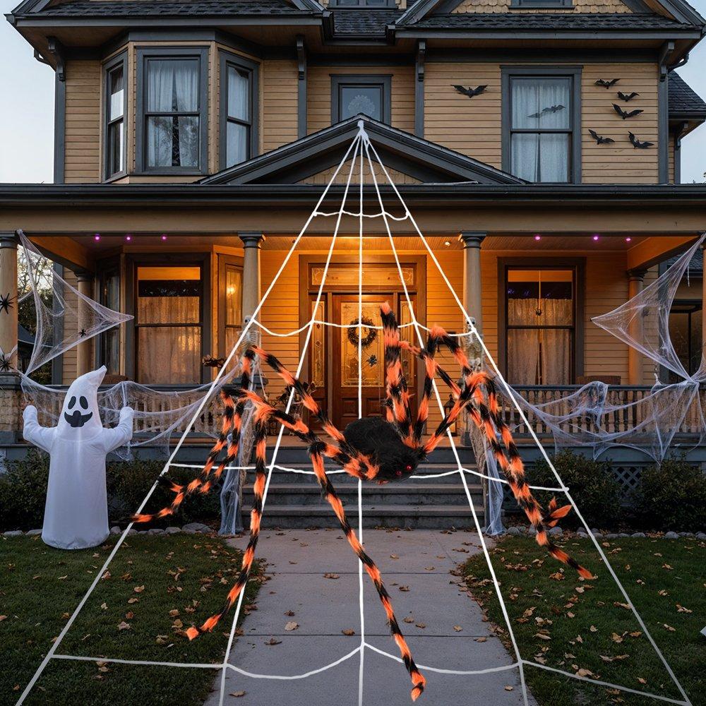 White - LIFE IDEAS - LIFE IDEAS 7m Spider Web Decoration 64 - 1