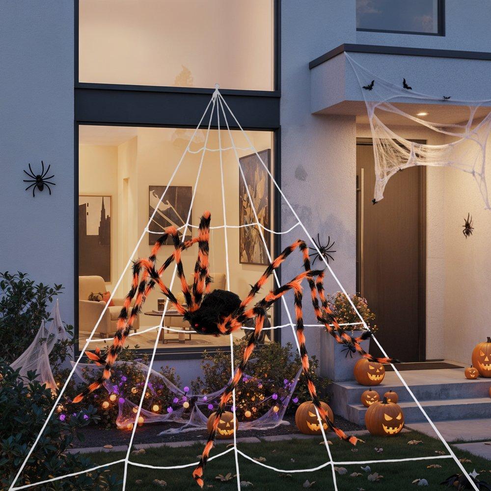 White - LIFE IDEAS - LIFE IDEAS 7m Spider Web Decoration 64 - 2