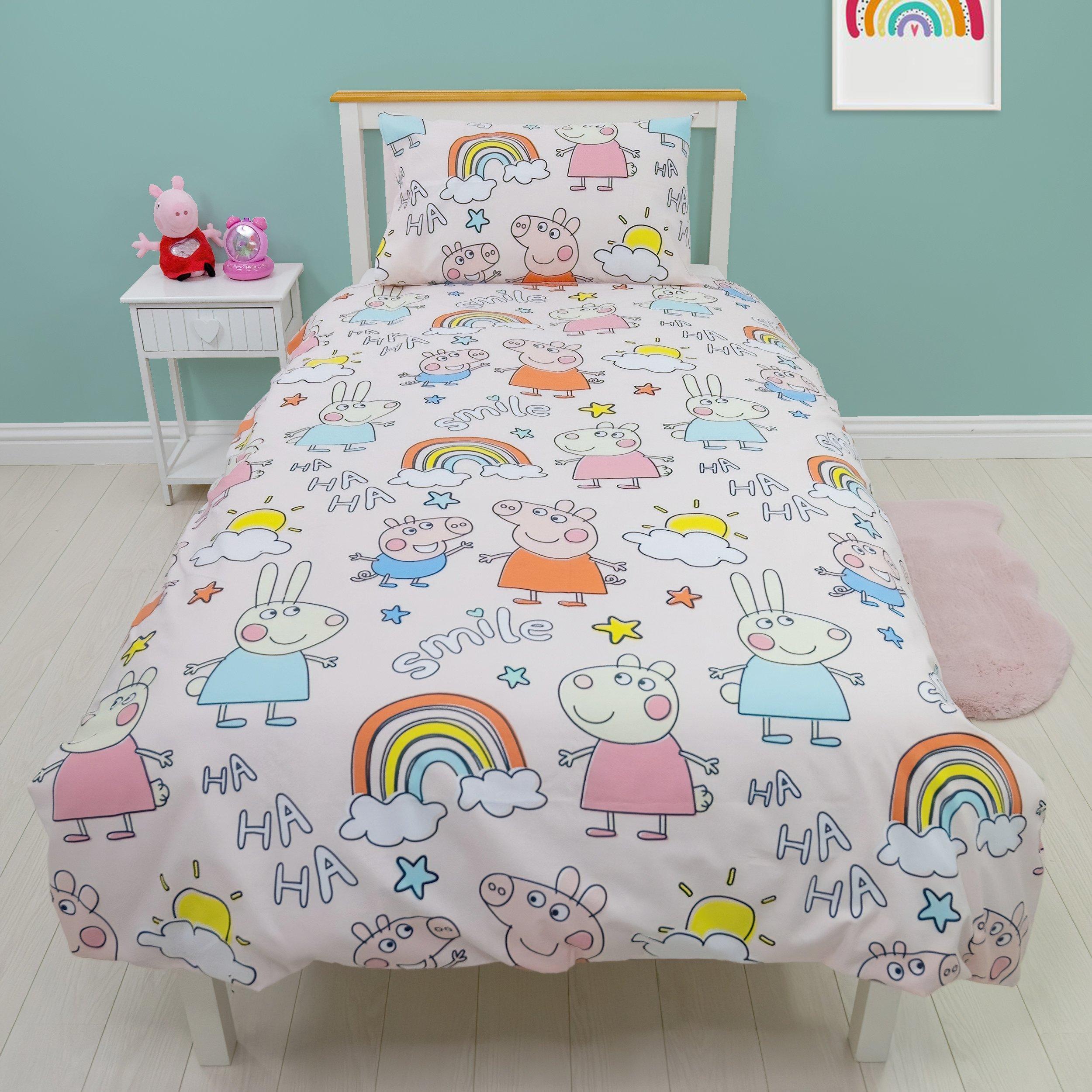 Mehrfarbig - Peppa Pig - Pig Playful Single Panel Duvet Set - 3