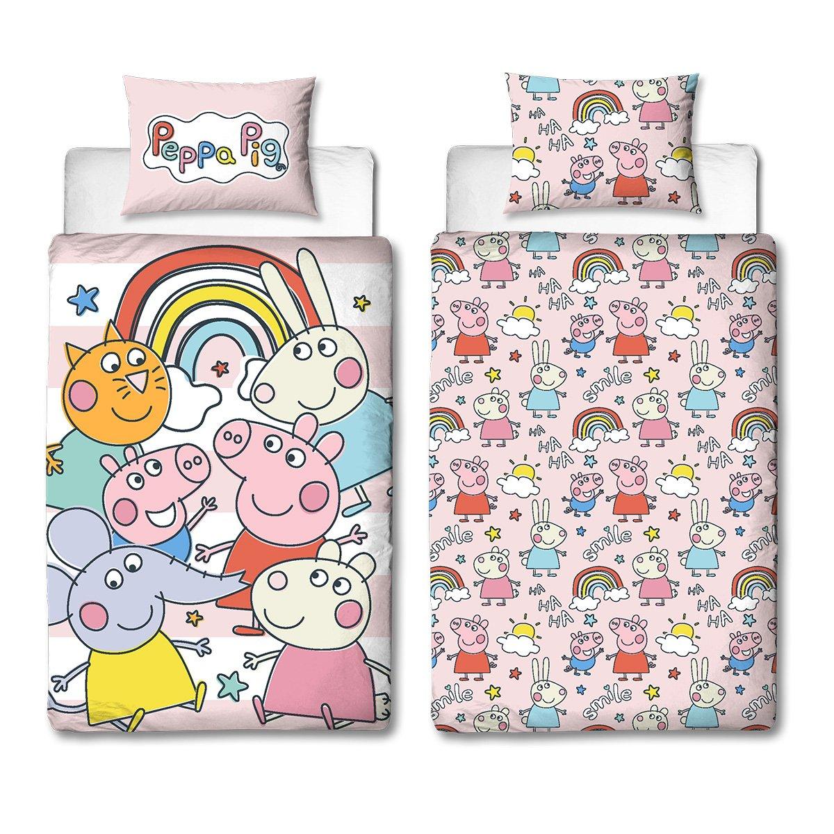 Mehrfarbig - Peppa Pig - Pig Playful Single Panel Duvet Set - 5