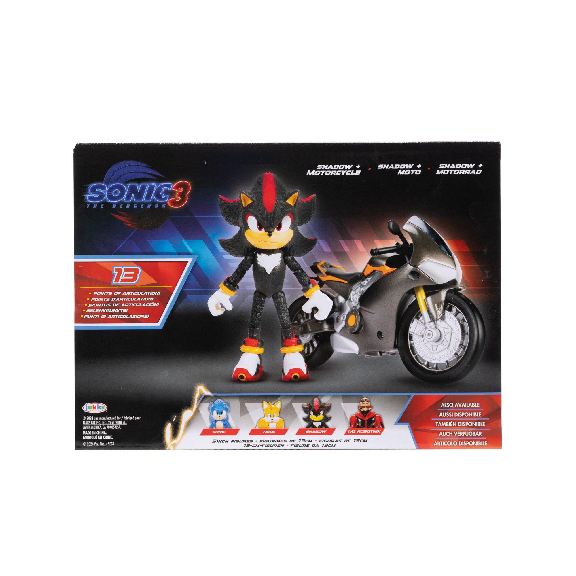 Jakks - Sonic the Hedgehog - 3 MOVIE 5 SHADOW FIGURE WITH MOTORCYCLE - 2