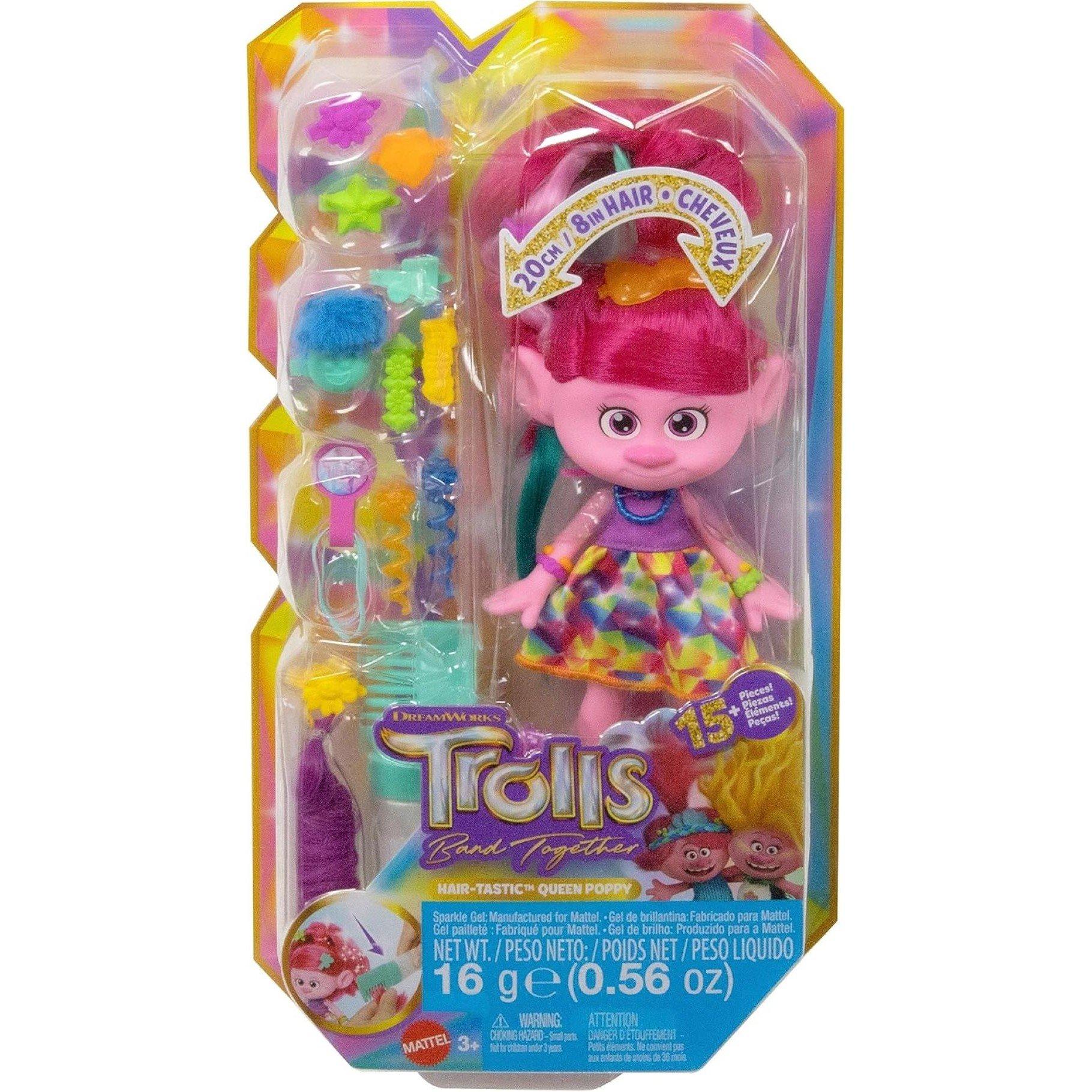 Trolls Trolls Band Together Hair-Tastic™ Queen Poppy Fashion Doll & 15+ Hairstyling Accessories