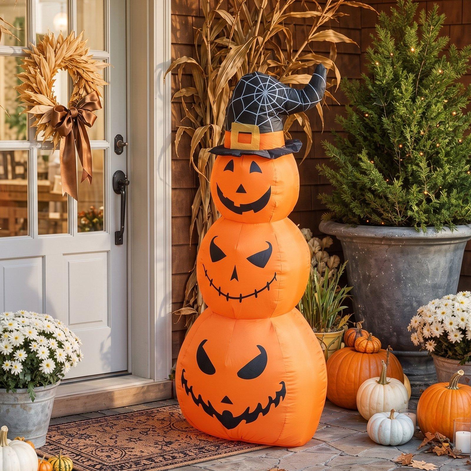 Pumpkin - LIFE IDEAS - LIFE IDEAS 4ft Inflatable Pumpkin Archway Decorations 64 - 2