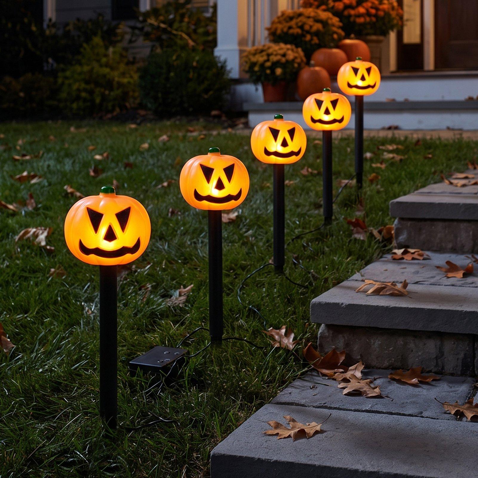 Pumpkin - LIFE IDEAS - LIFE IDEAS 5pcs Pumpkin Stake Lights 64 - 2