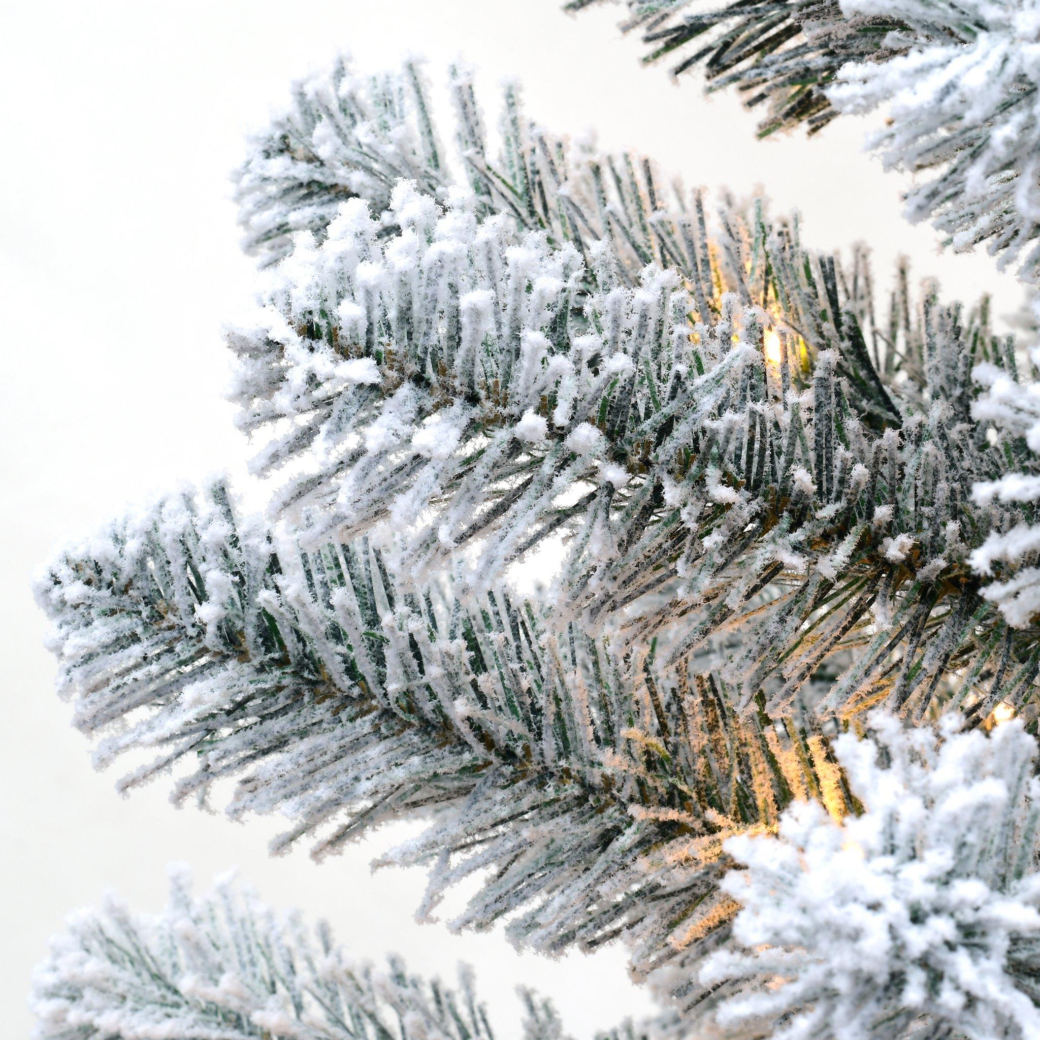 Snowy - The Spirit Of Christmas - 6.5ft Pre Lit Flocked Christmas Tree - 5