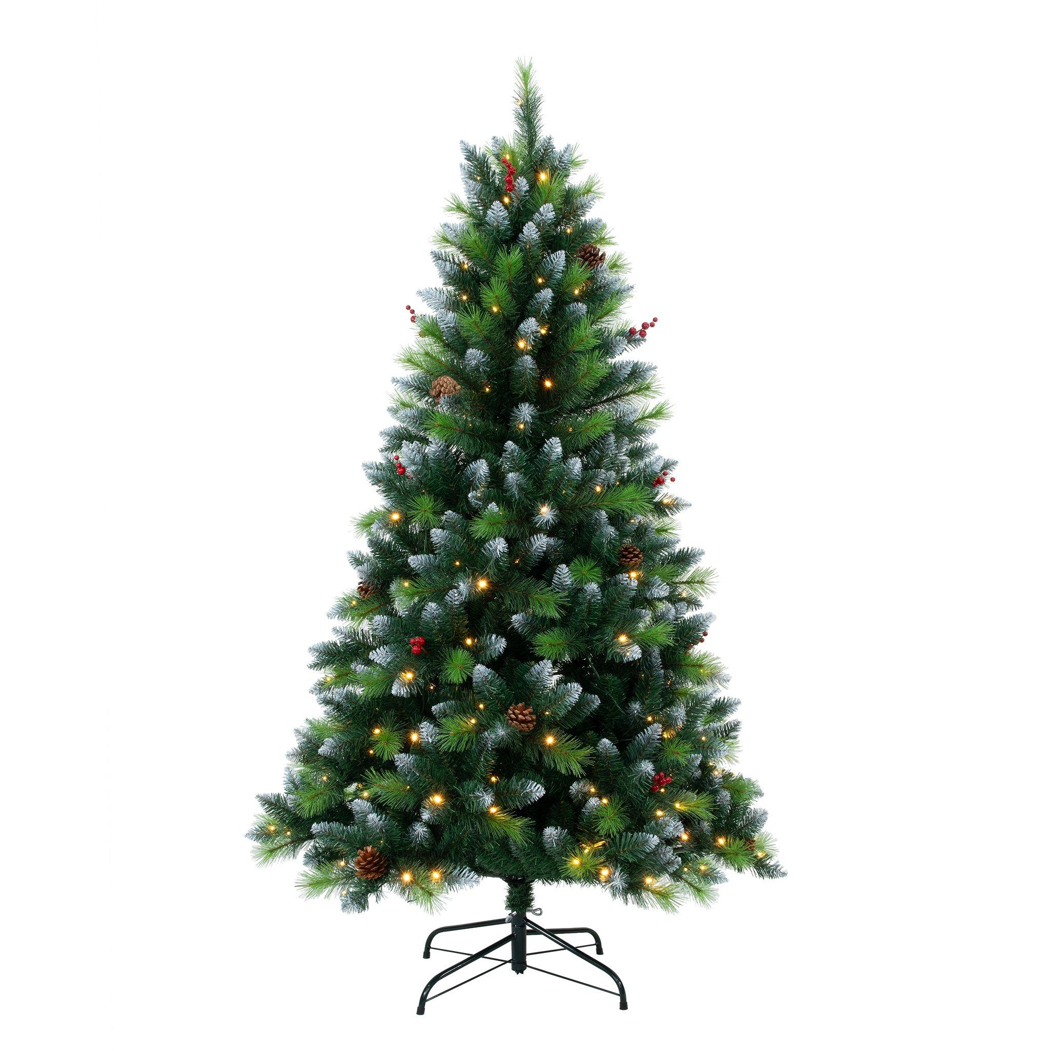 Green - The Spirit Of Christmas - 6ft Pre Lit Cones Christmas Tree - 2