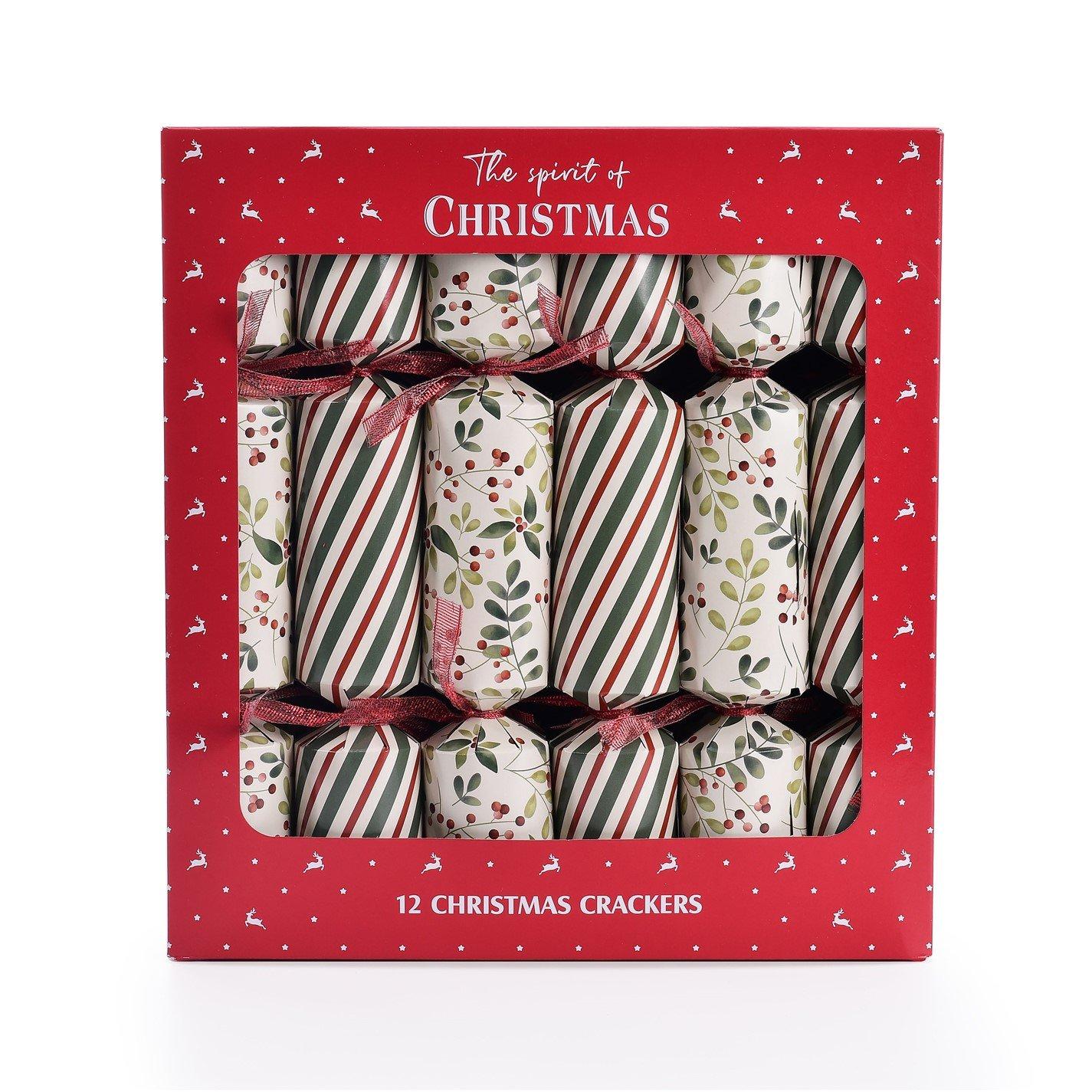 Red - The Spirit Of Christmas - 12 Pack Christmas Crackers - 3