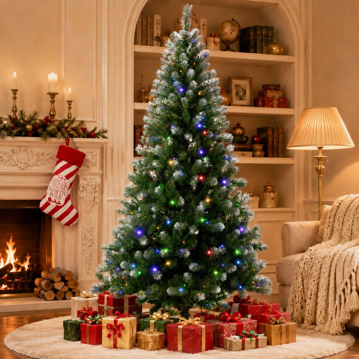Green - The Spirit Of Christmas - 7ft Pre Lit Christmas Tree - 1