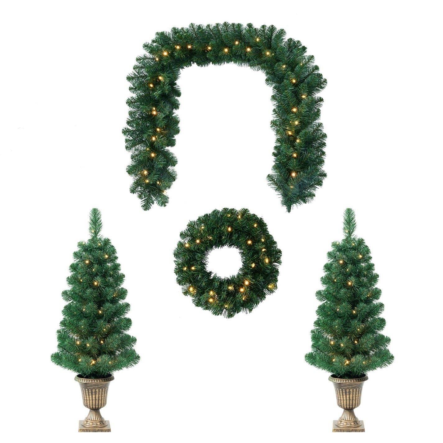 Green - The Spirit Of Christmas - Light Up Porch Set - 2