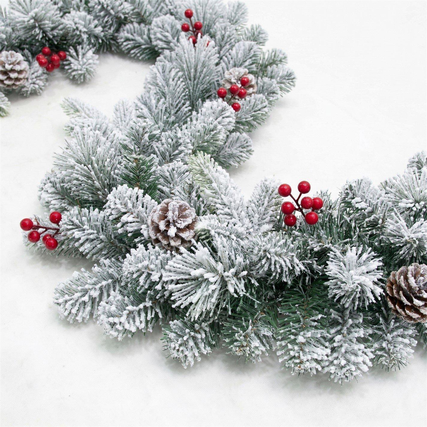 Snow Flock - The Spirit Of Christmas - 6FT Light Up Snowy Garland - 4