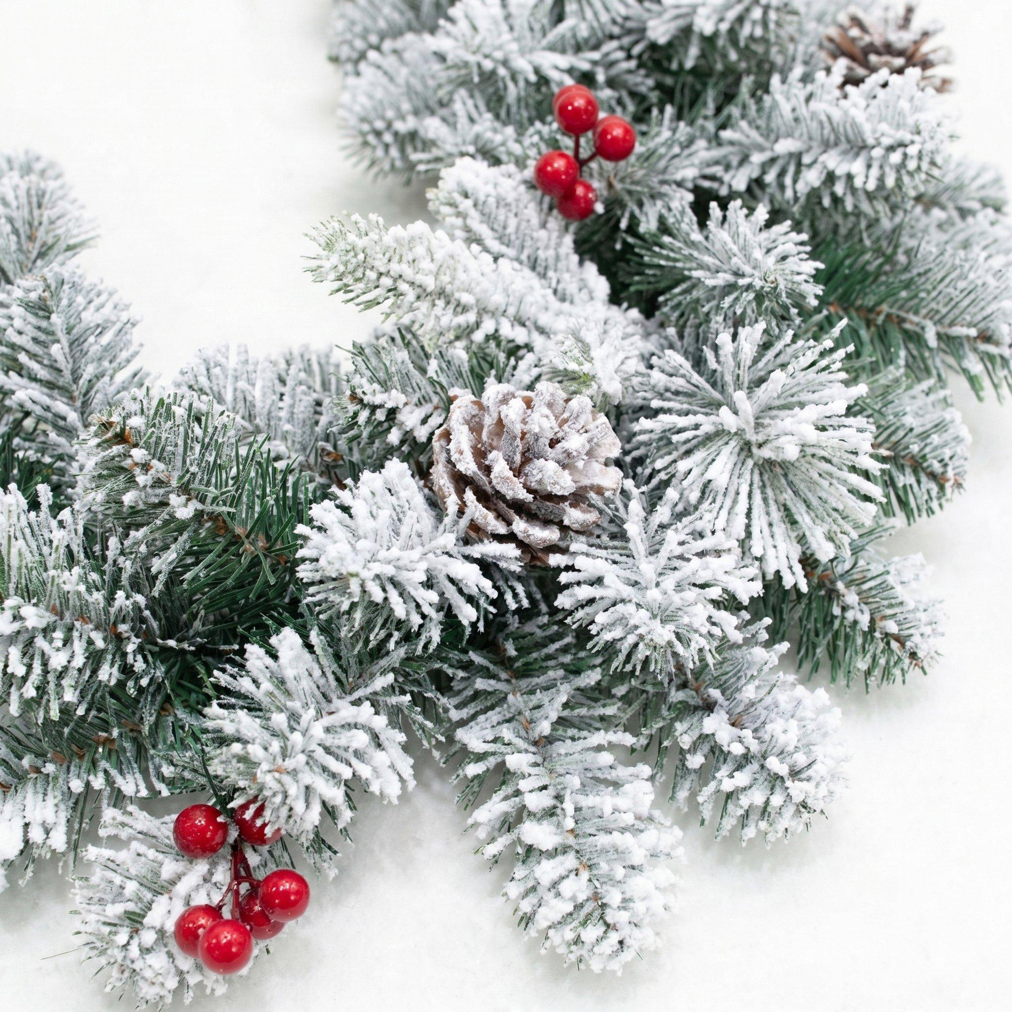 Snow Flock - The Spirit Of Christmas - 6FT Light Up Snowy Garland - 5