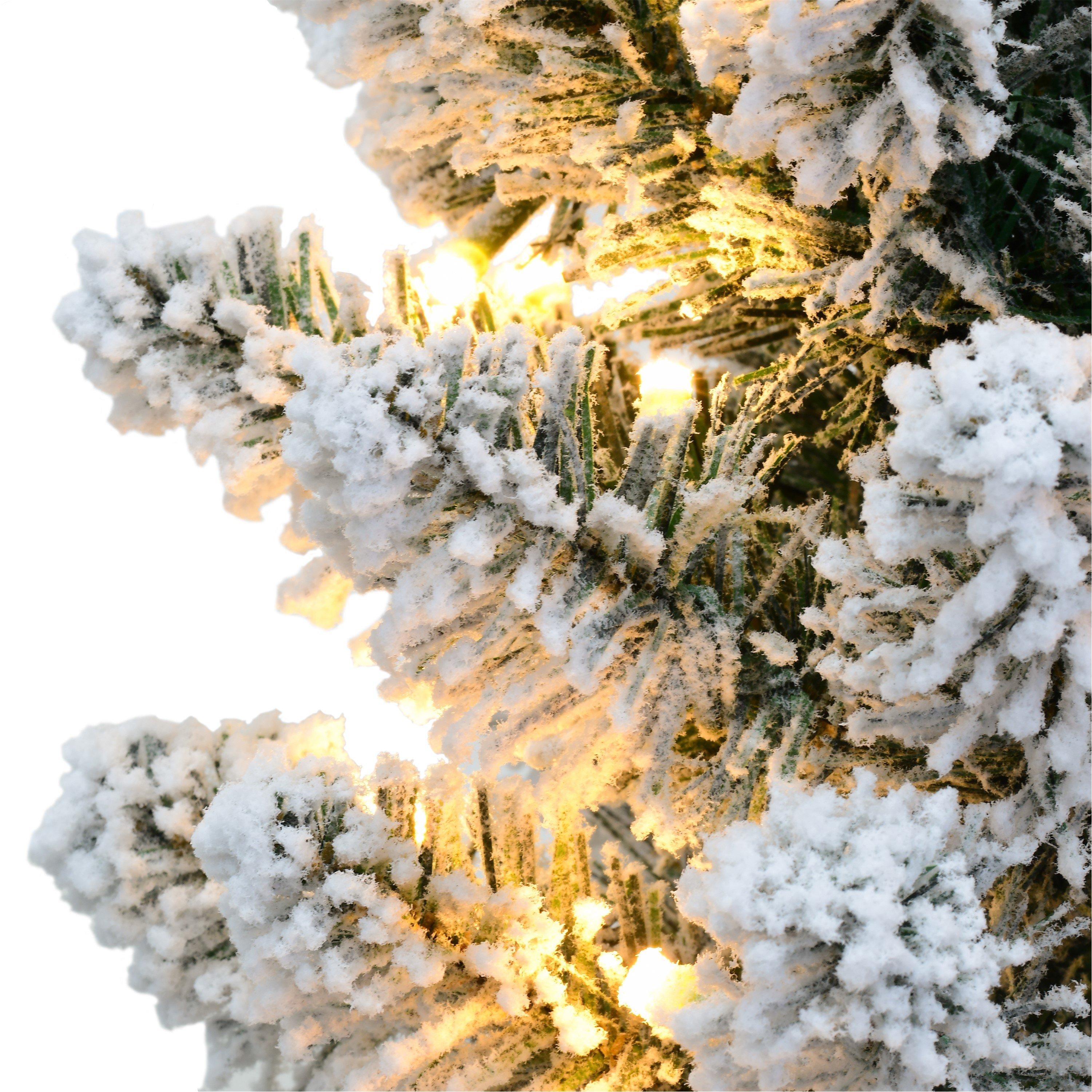 Snowy - The Spirit Of Christmas - 6ft Pre Lit Flocked Pencil Tree - 4