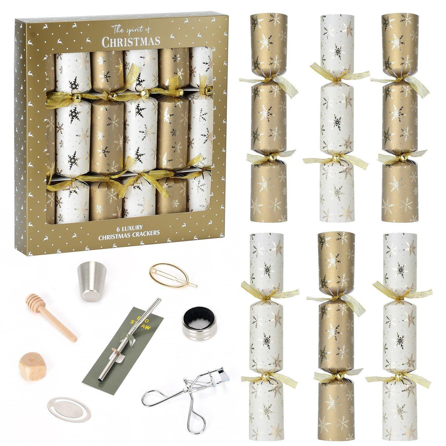 Gold - The Spirit Of Christmas - 6 Pack Luxury Christmas Crackers - 3
